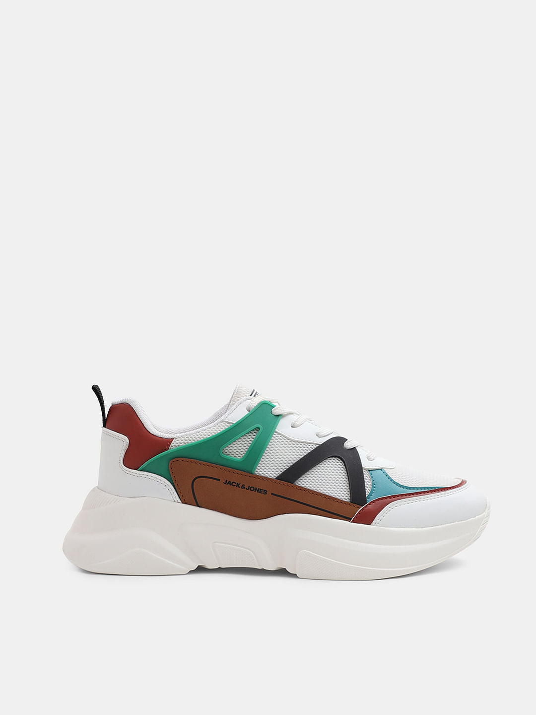 Bright White Colourblocked Chunky Sneakers