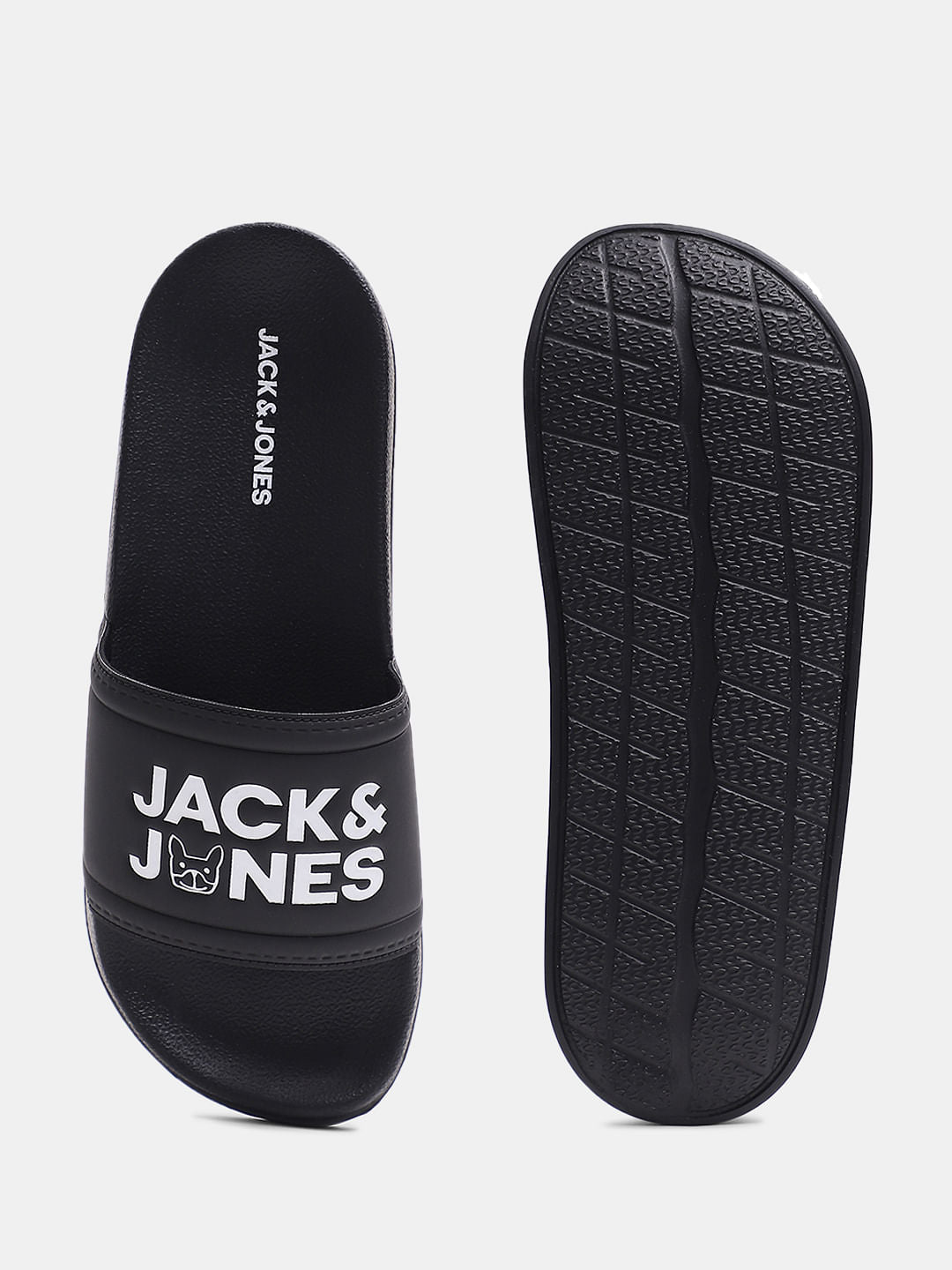 Black Doggo Print Sliders