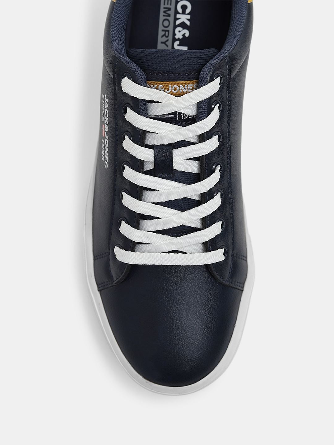 Navy Blue PU Casual Sneakers