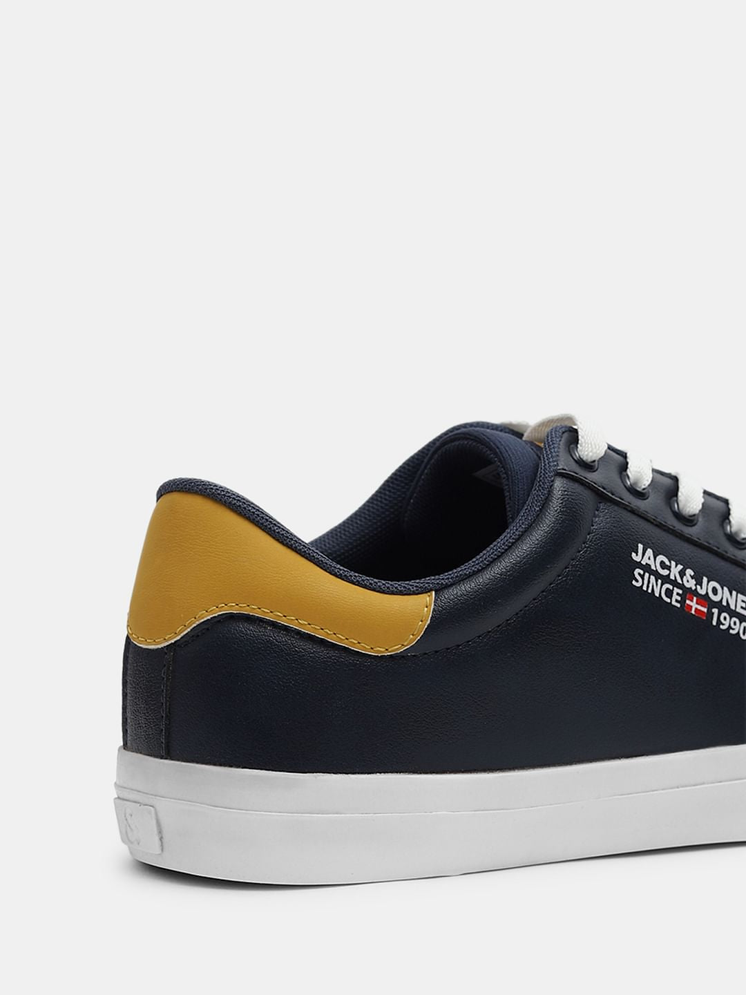Navy Blue PU Casual Sneakers