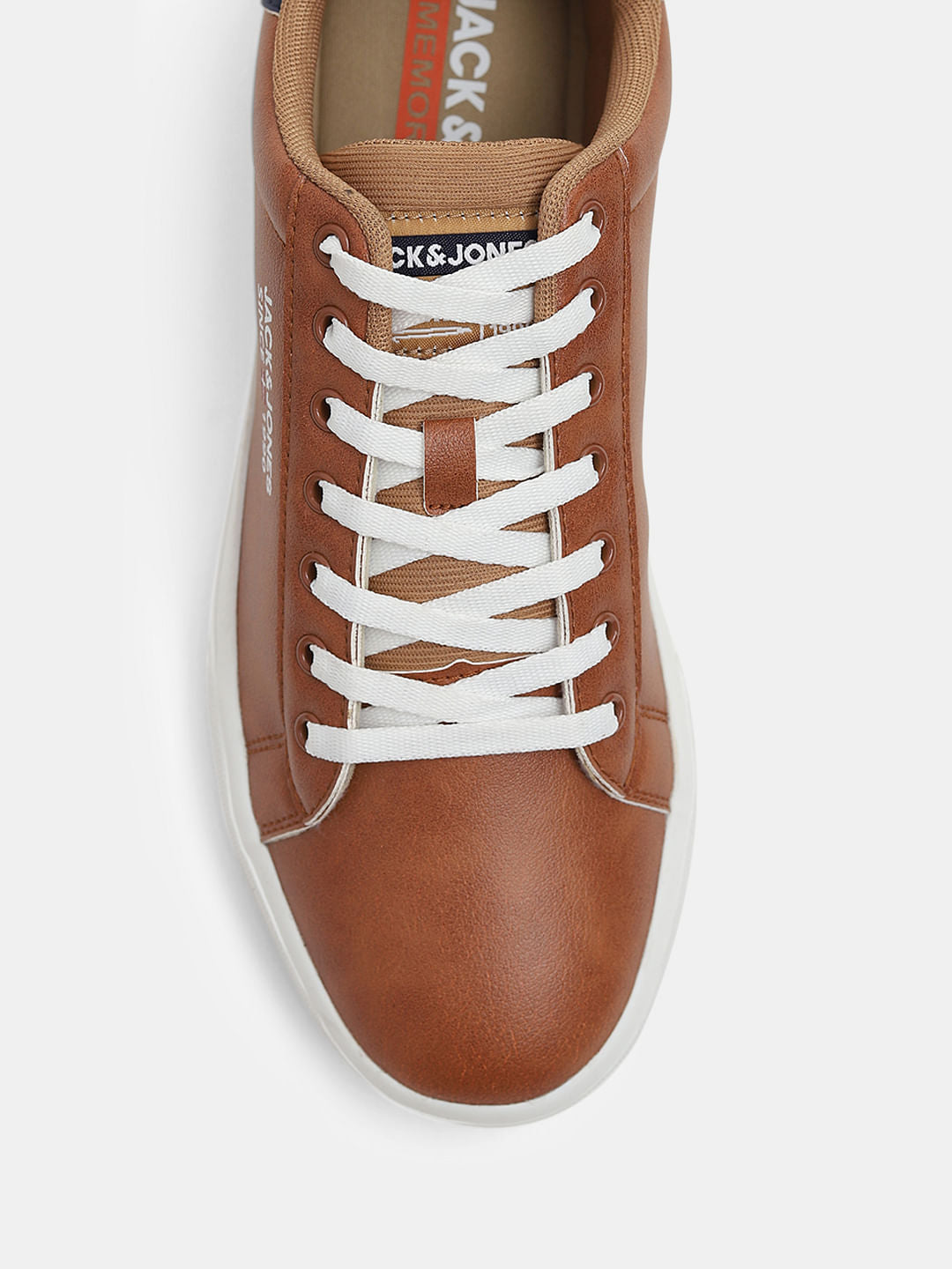 Tan PU Casual Sneakers