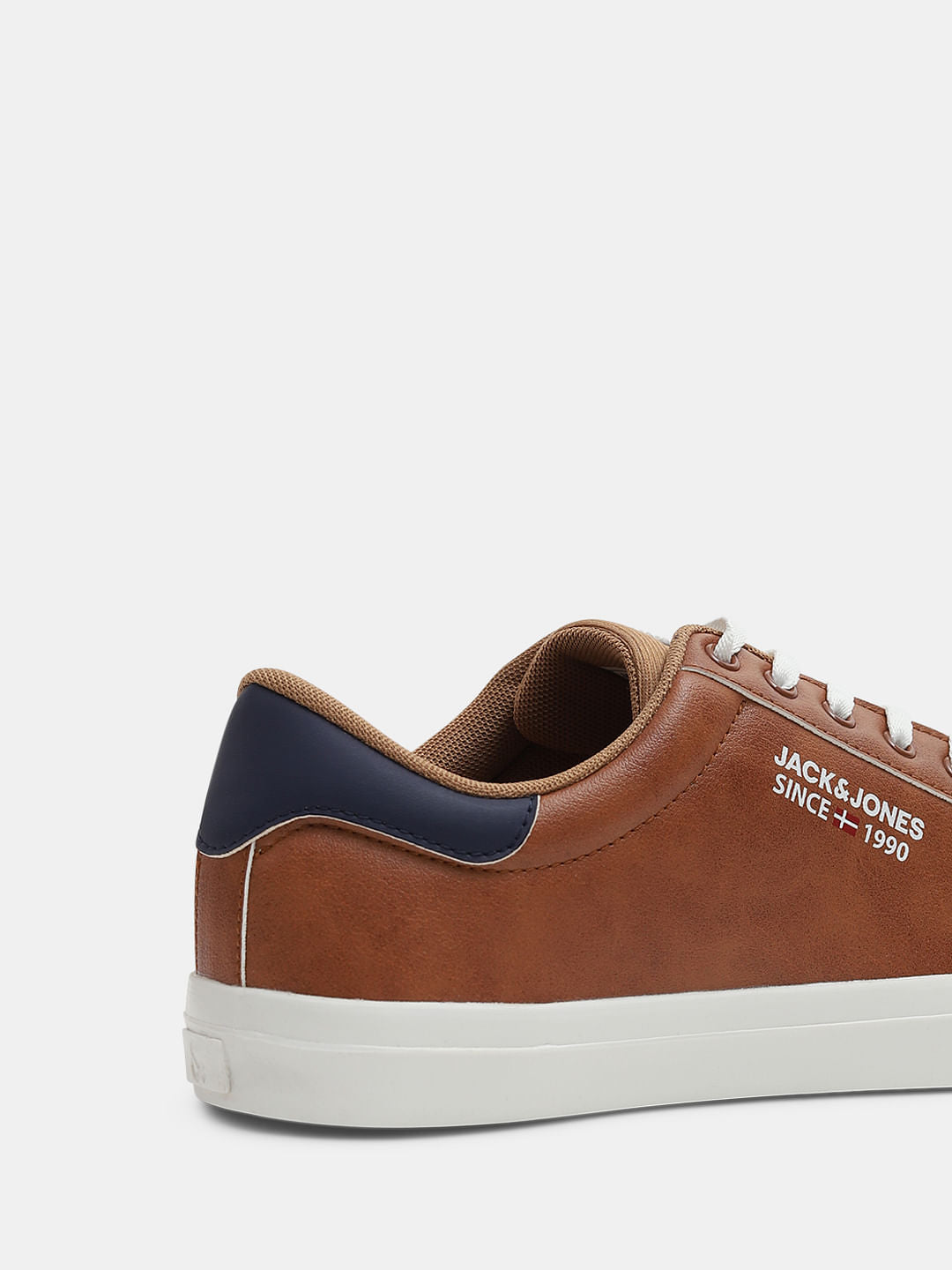 Tan PU Casual Sneakers