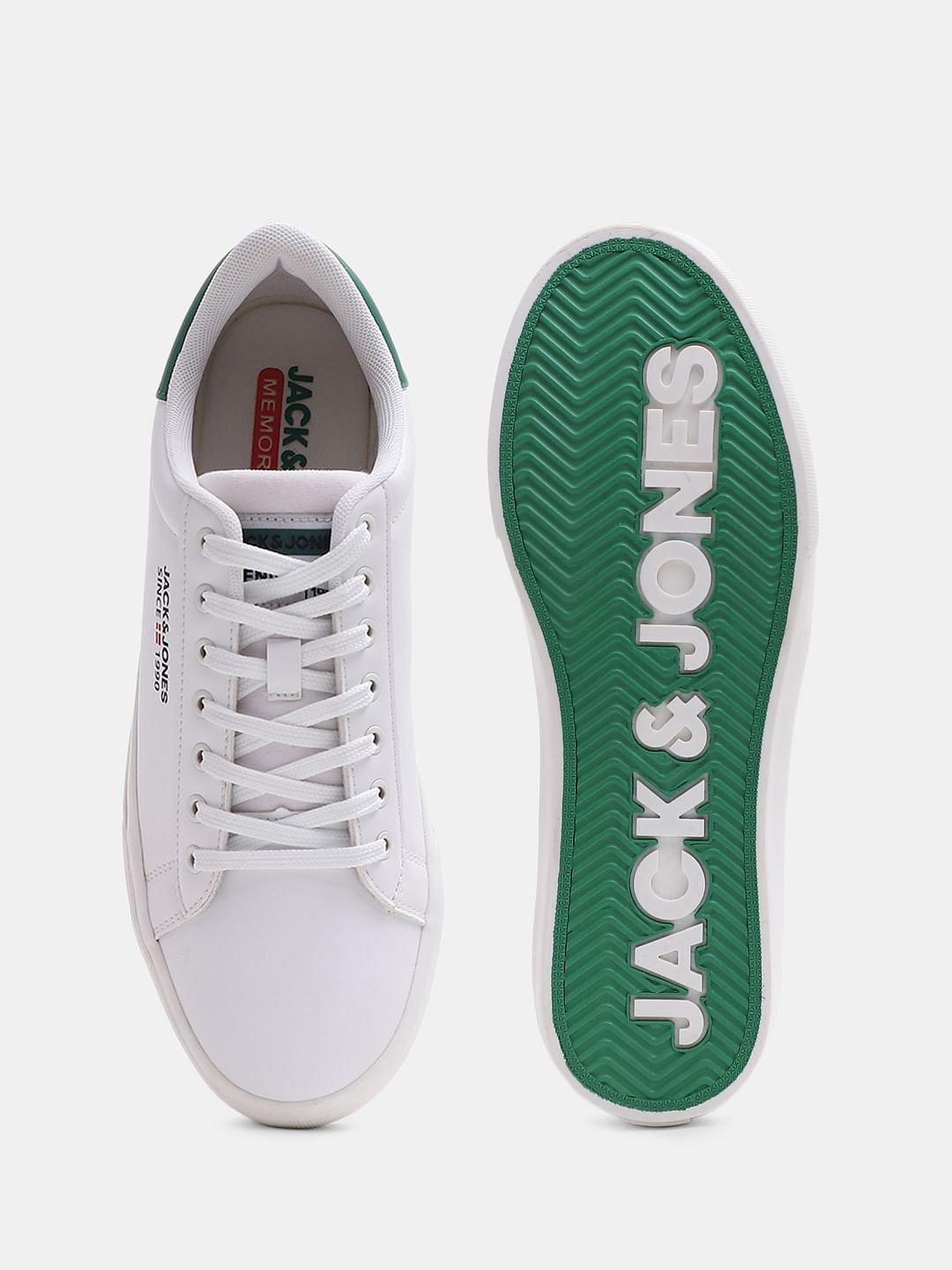 WHITE LACE UP SNEAKERS