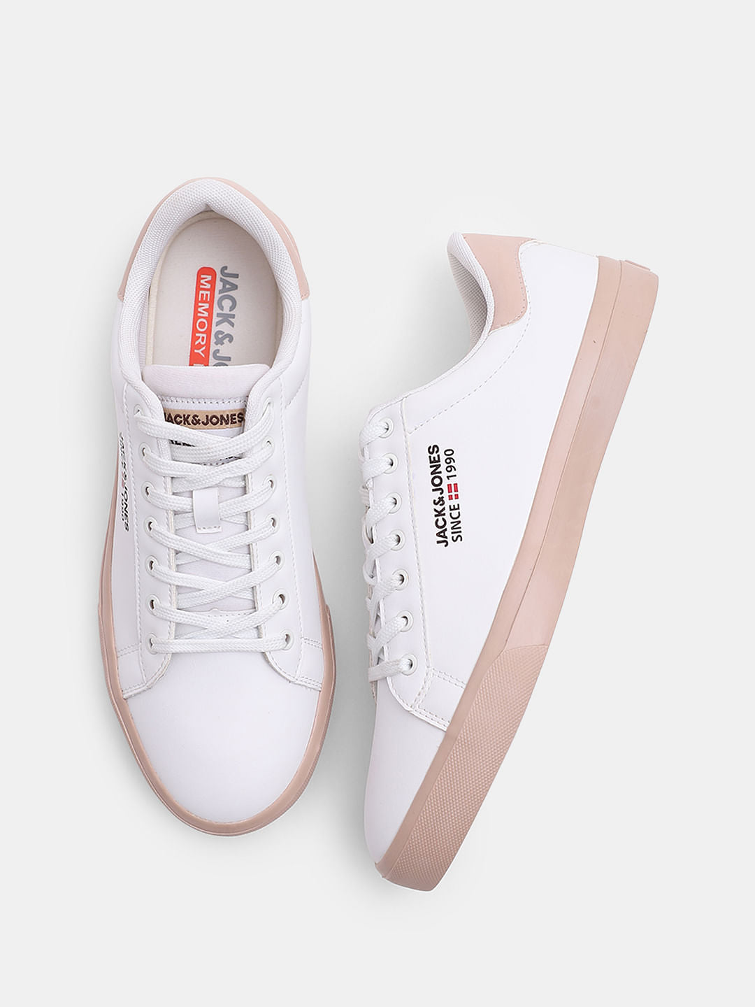 White PU Casual Sneakers