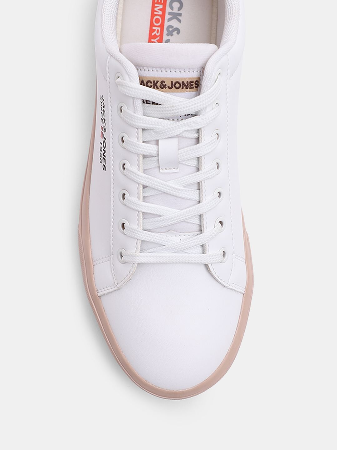 White PU Casual Sneakers