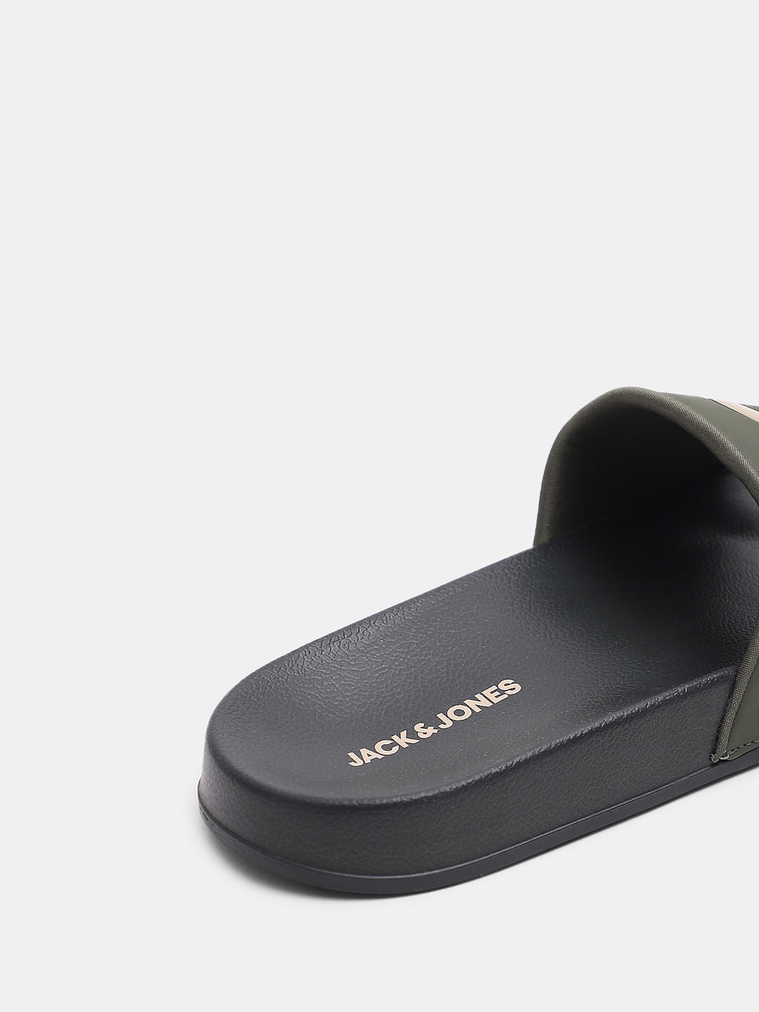 Green Logo Print Sliders