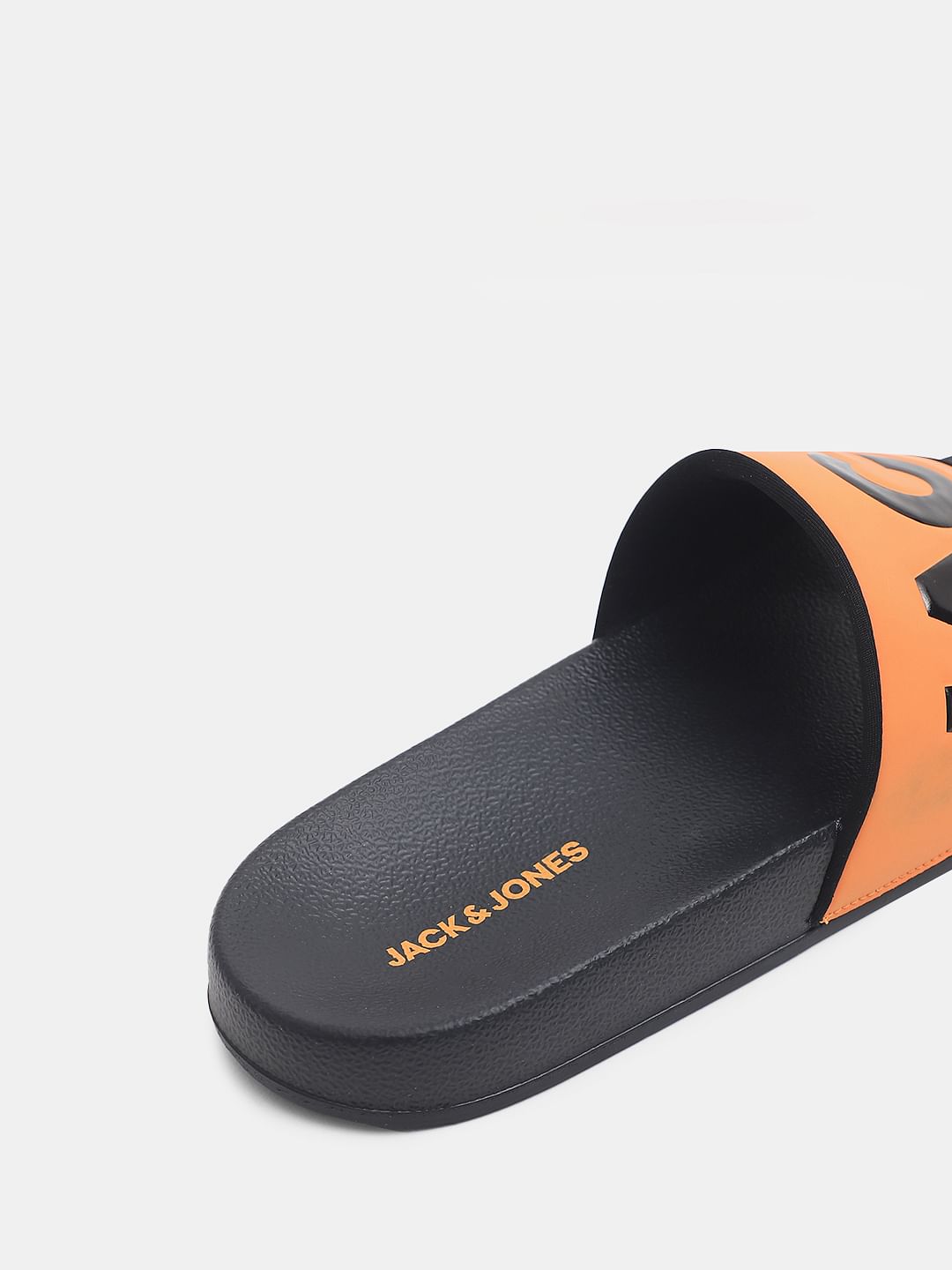 Black Logo Print Sliders