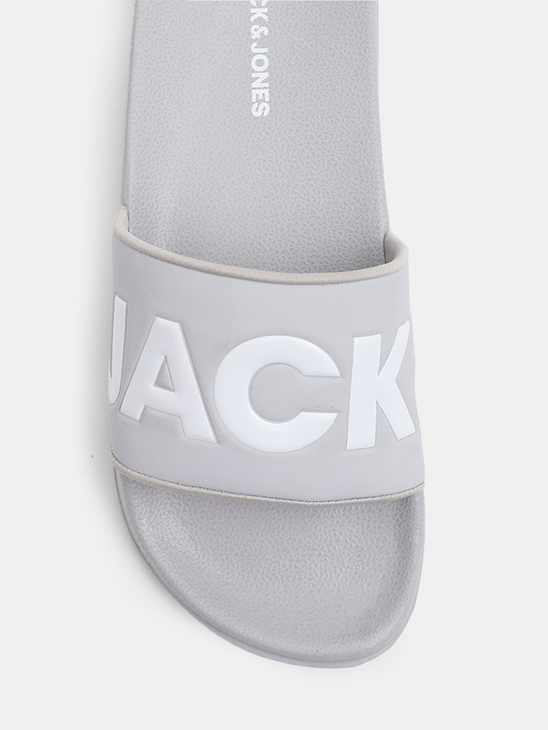 Grey Logo Print Sliders