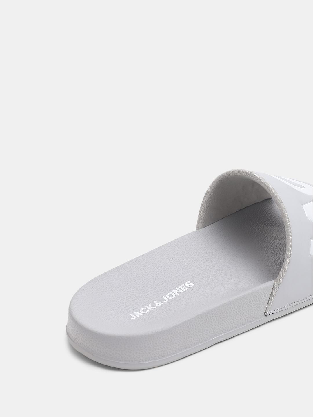 Grey Logo Print Sliders