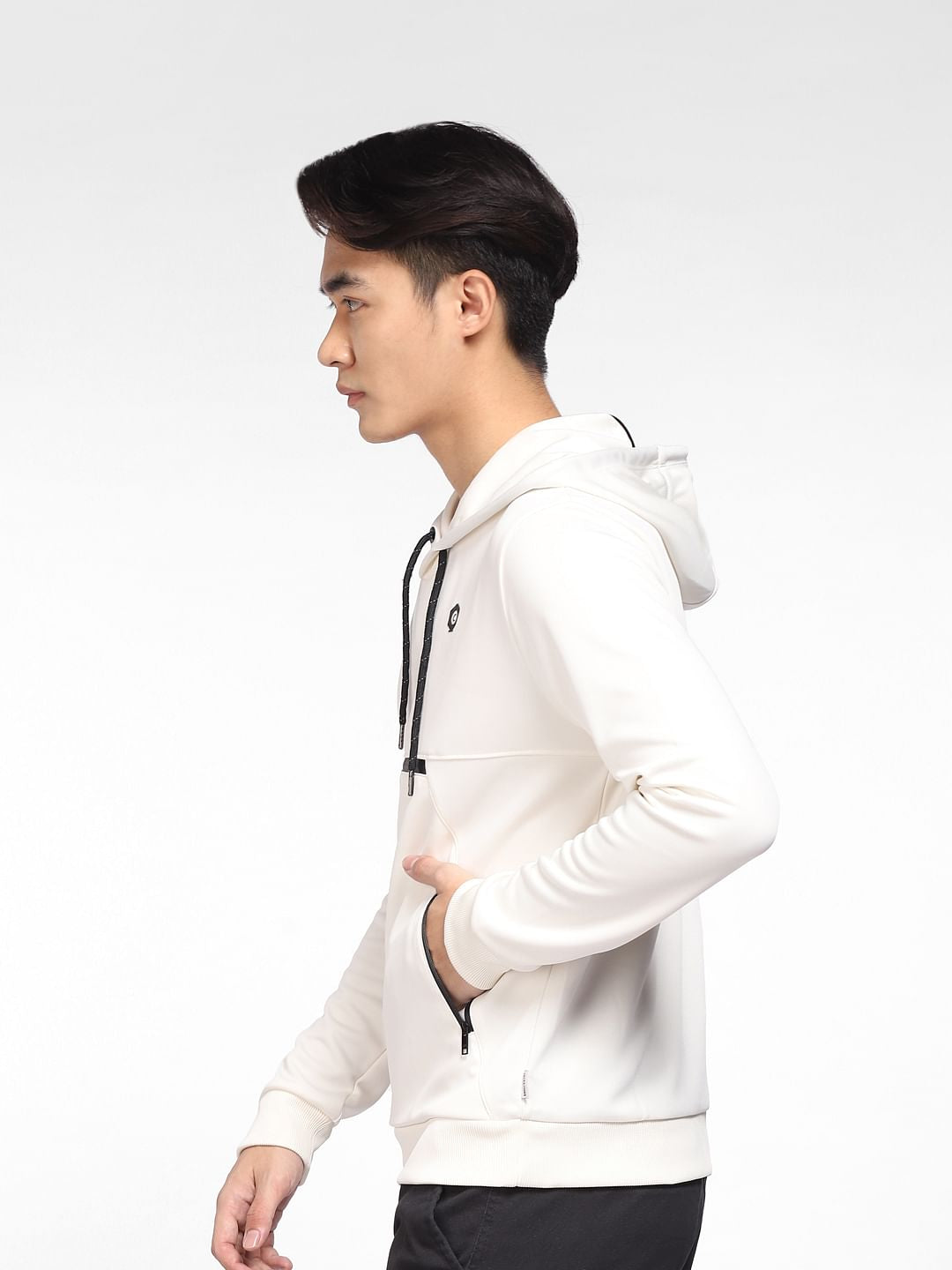 White Hooded Co-ord Sweatshirt