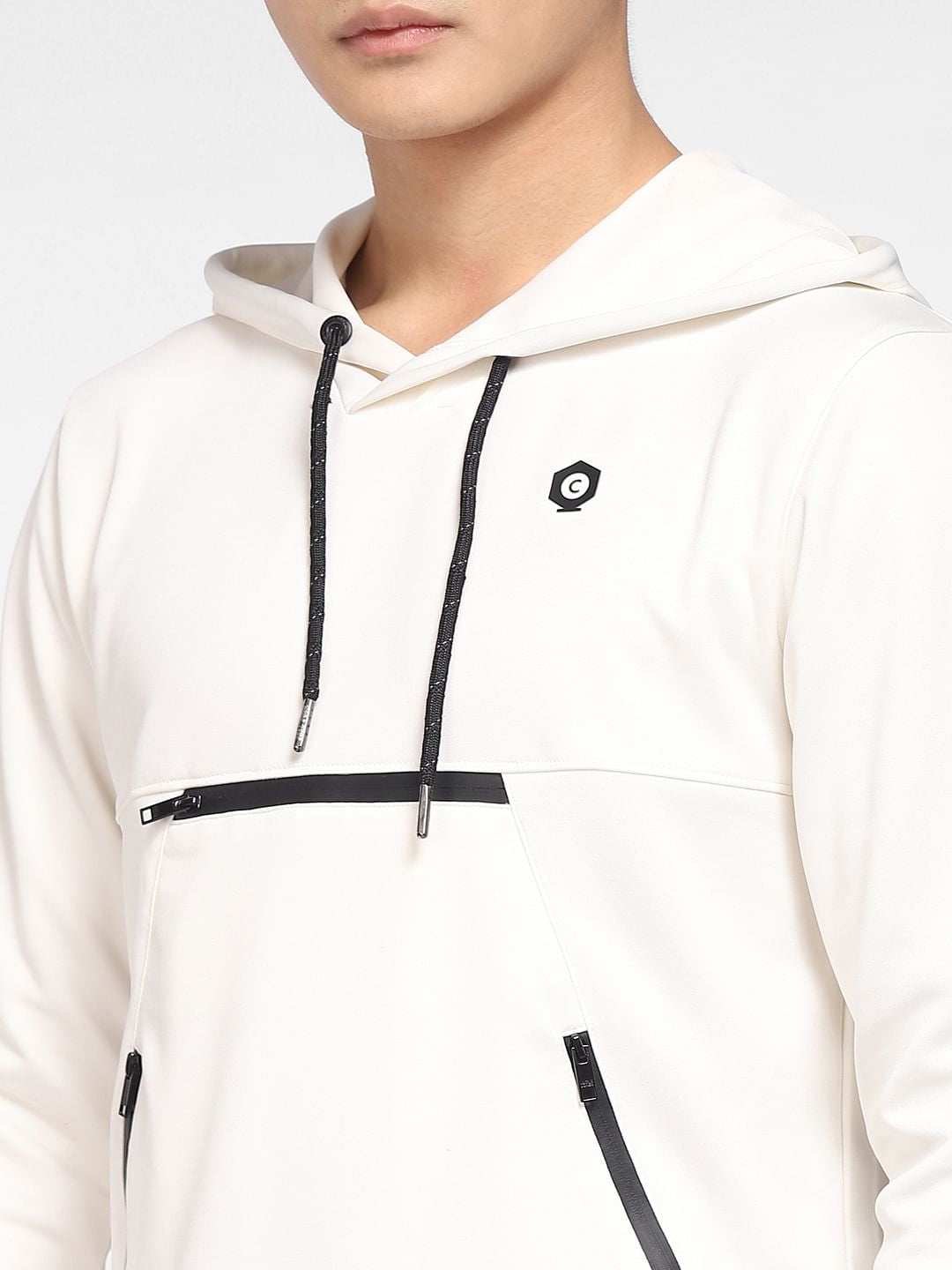 White Hooded Co-ord Sweatshirt