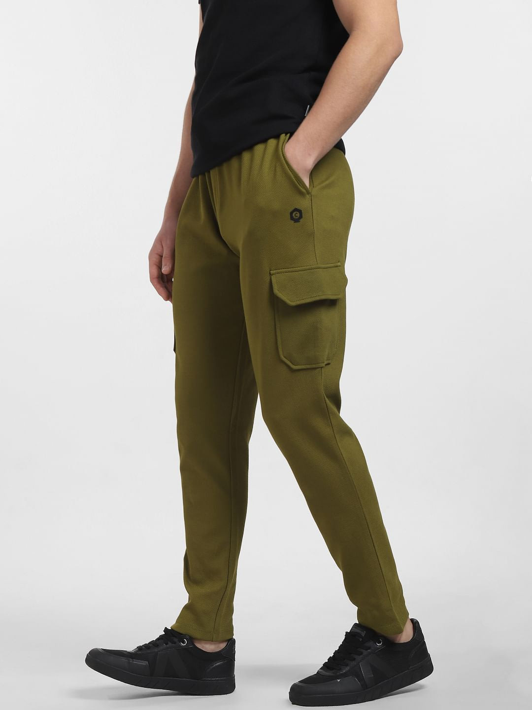 Green Mid Rise Cargo Sweatpants