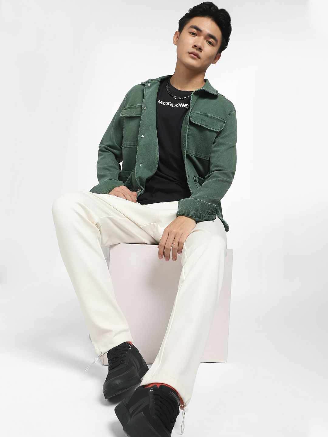 White Mid Rise Sweatpants