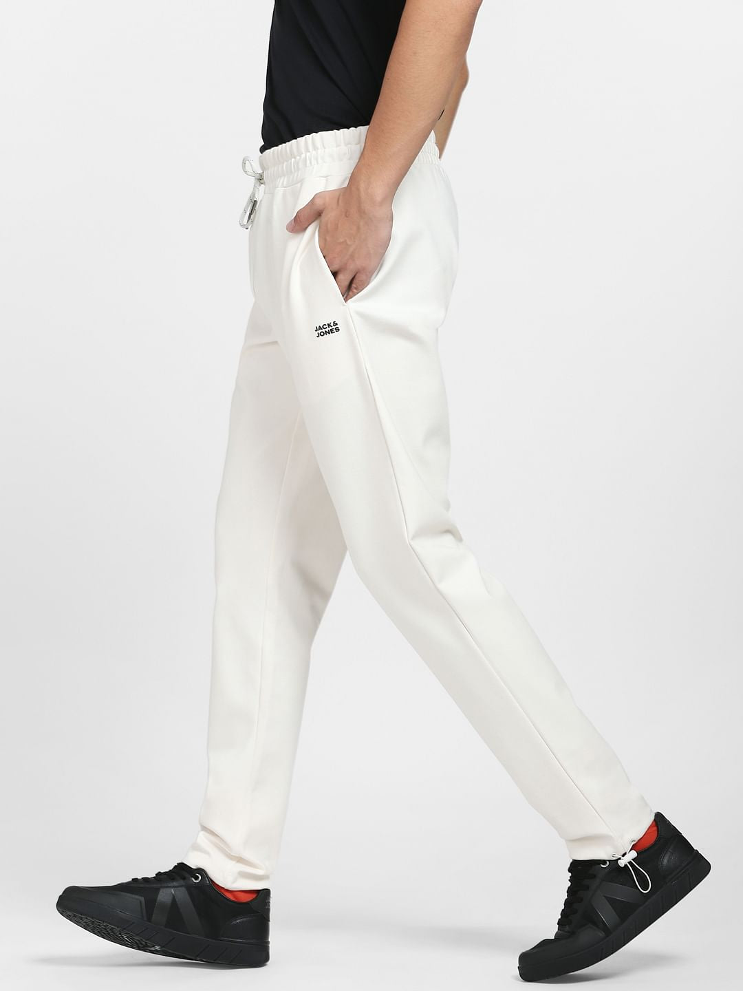 White Mid Rise Sweatpants