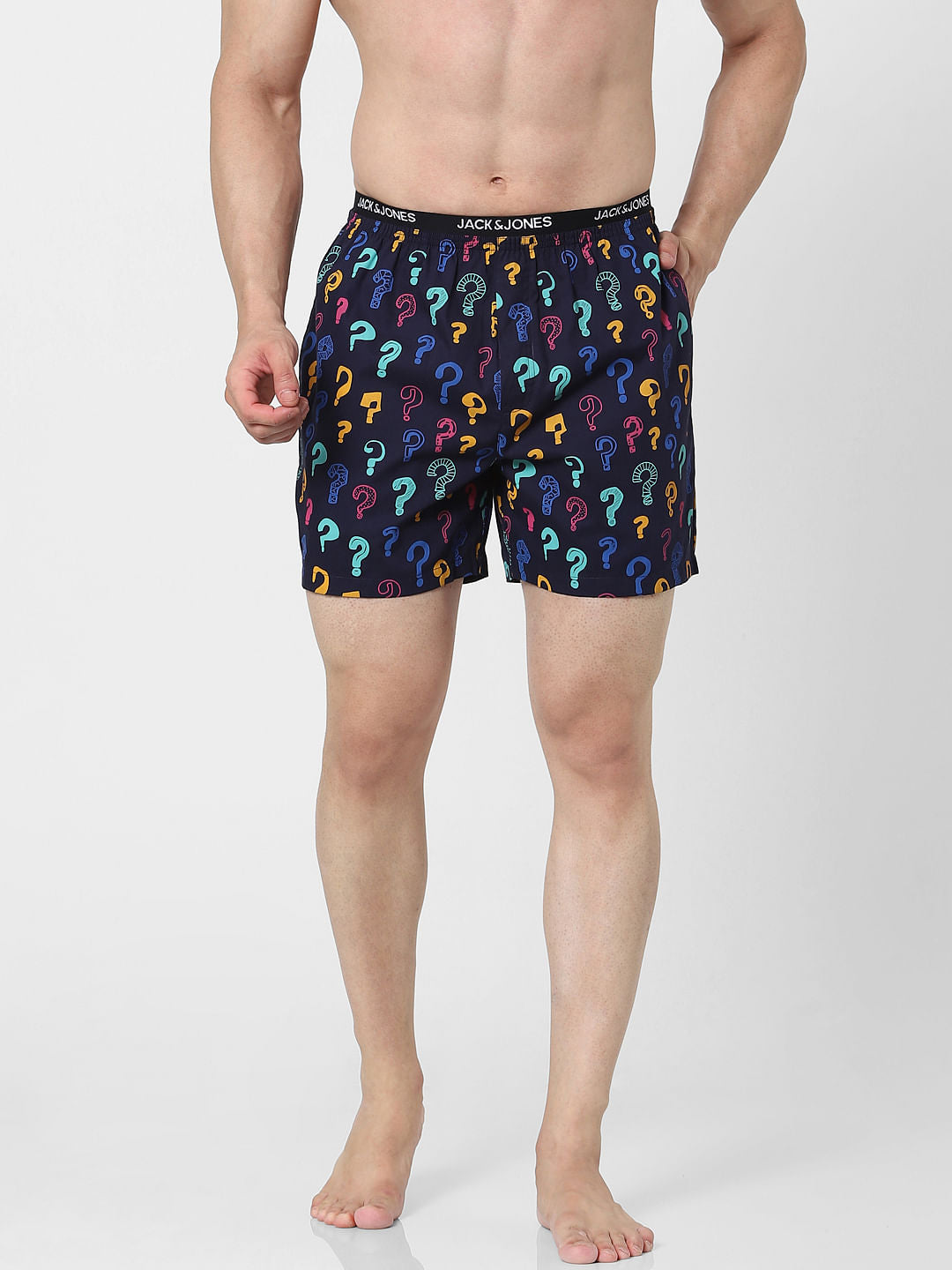 Blue Question Mark Printed Boxers