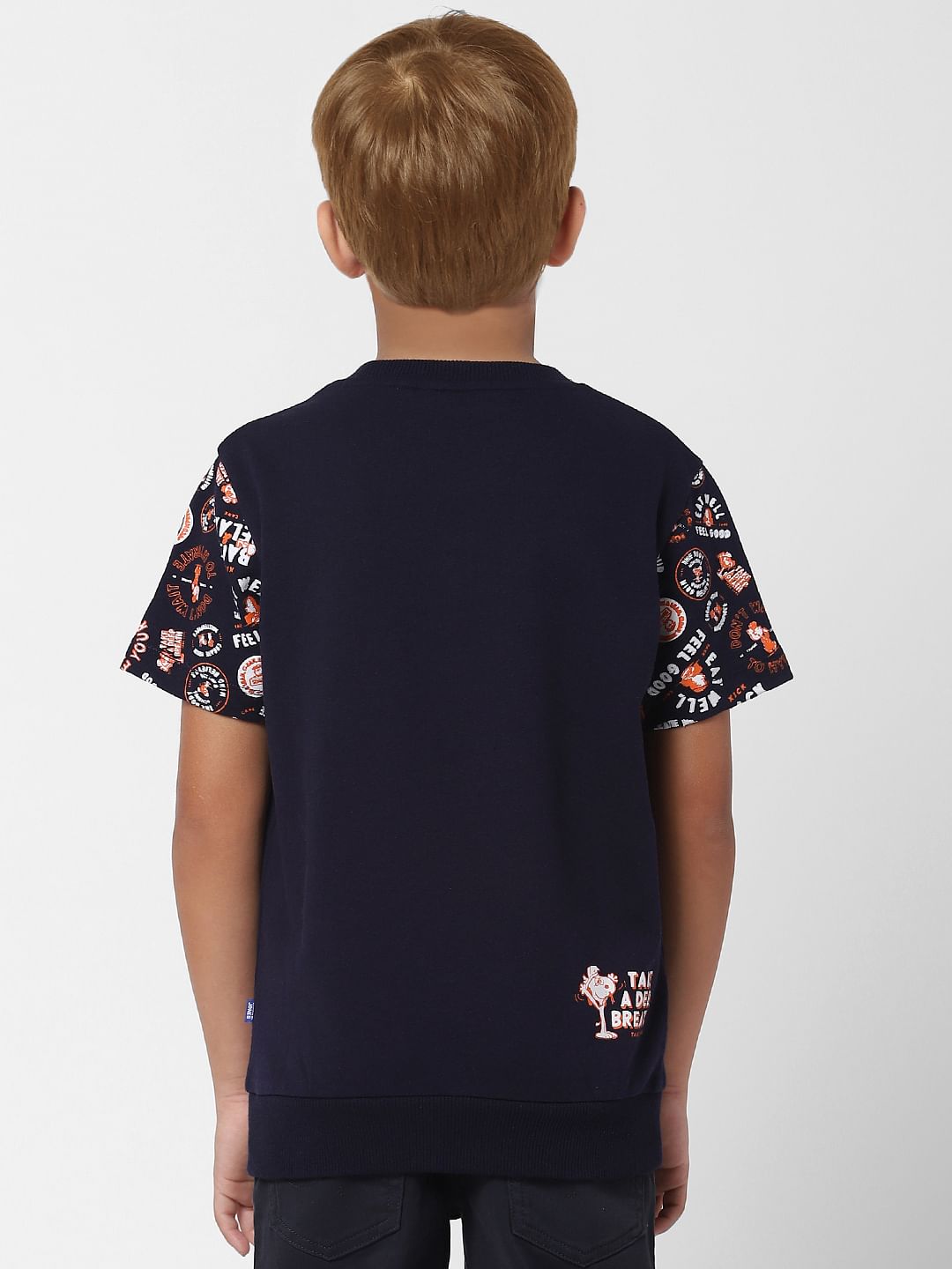 Boys X PEANUTS Blue Graphic Print Hooded T-shirt