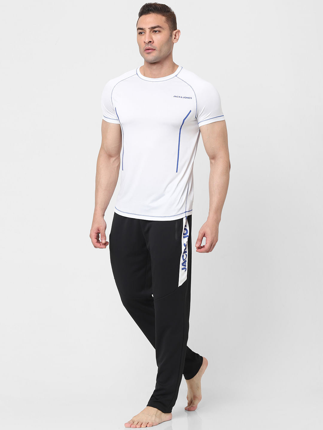 Black Patterned Trackpants