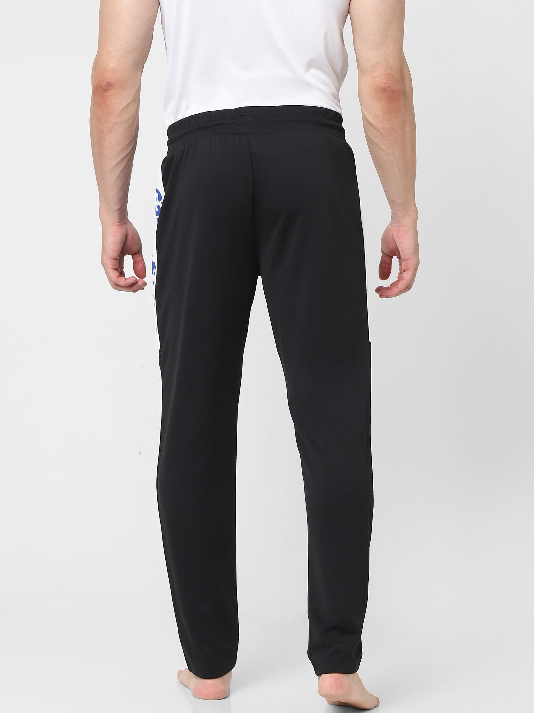Black Patterned Trackpants