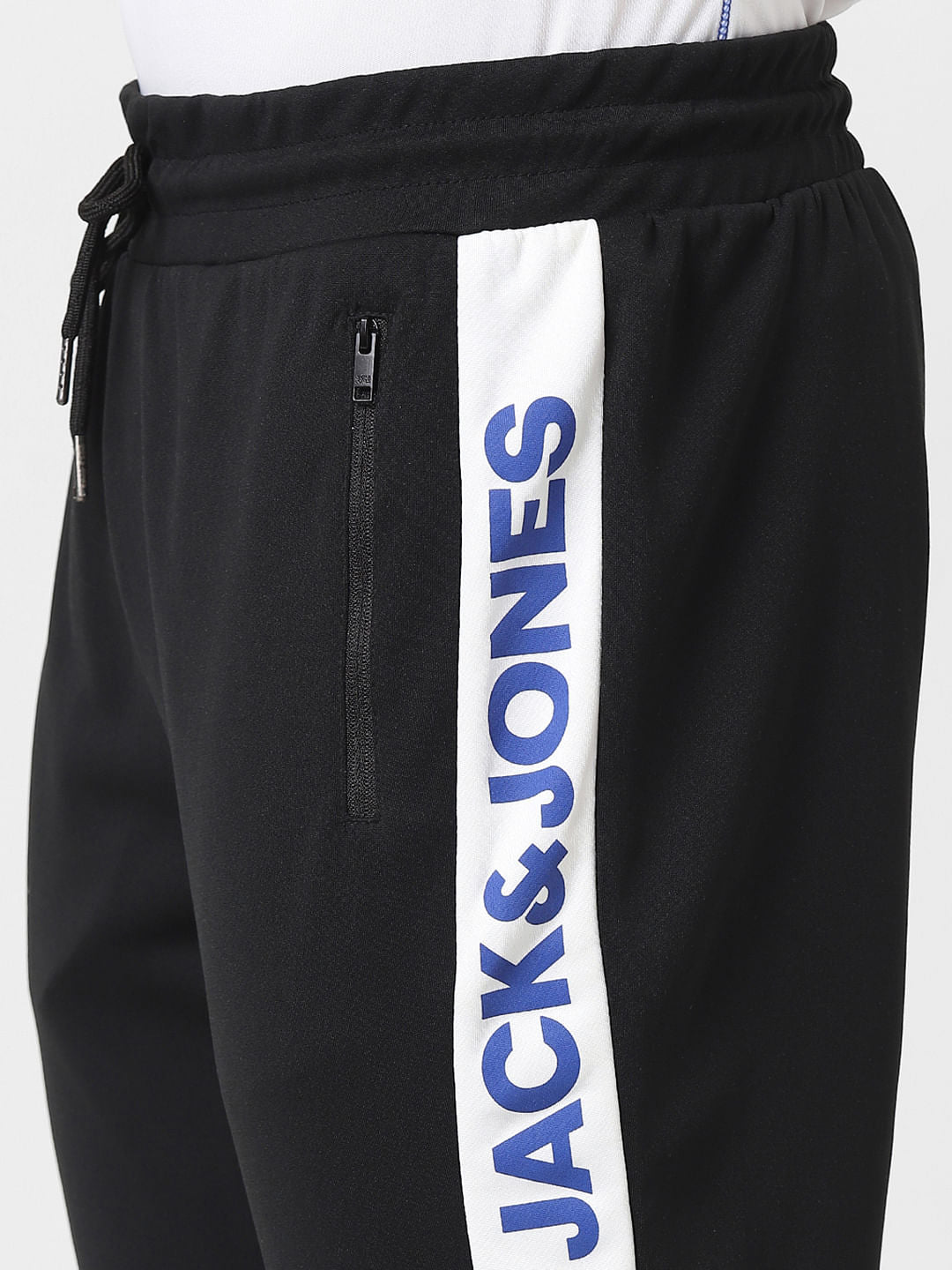 Black Patterned Trackpants