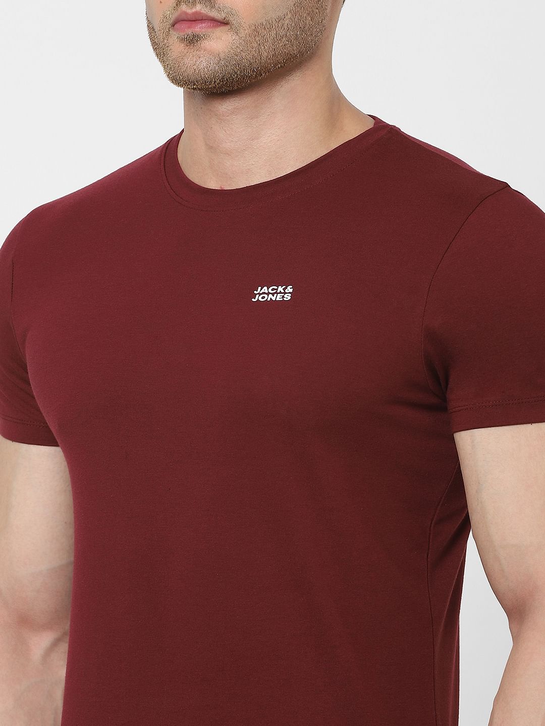 Maroon Crew Neck T-shirt