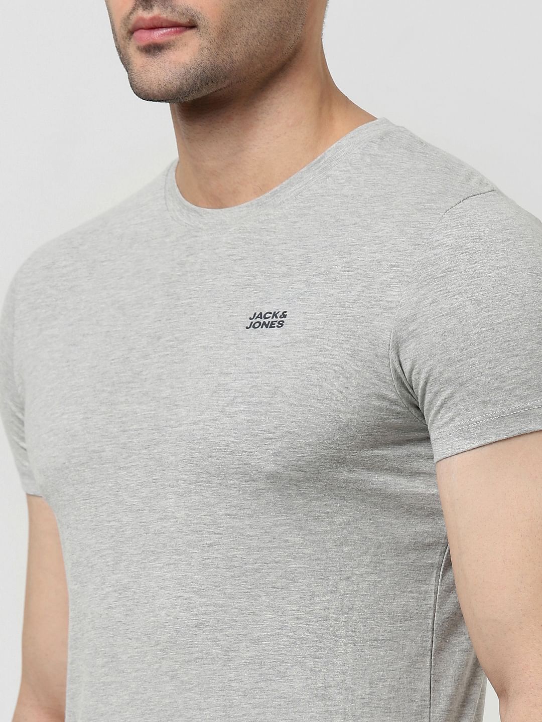 Grey Logo Print T-shirt