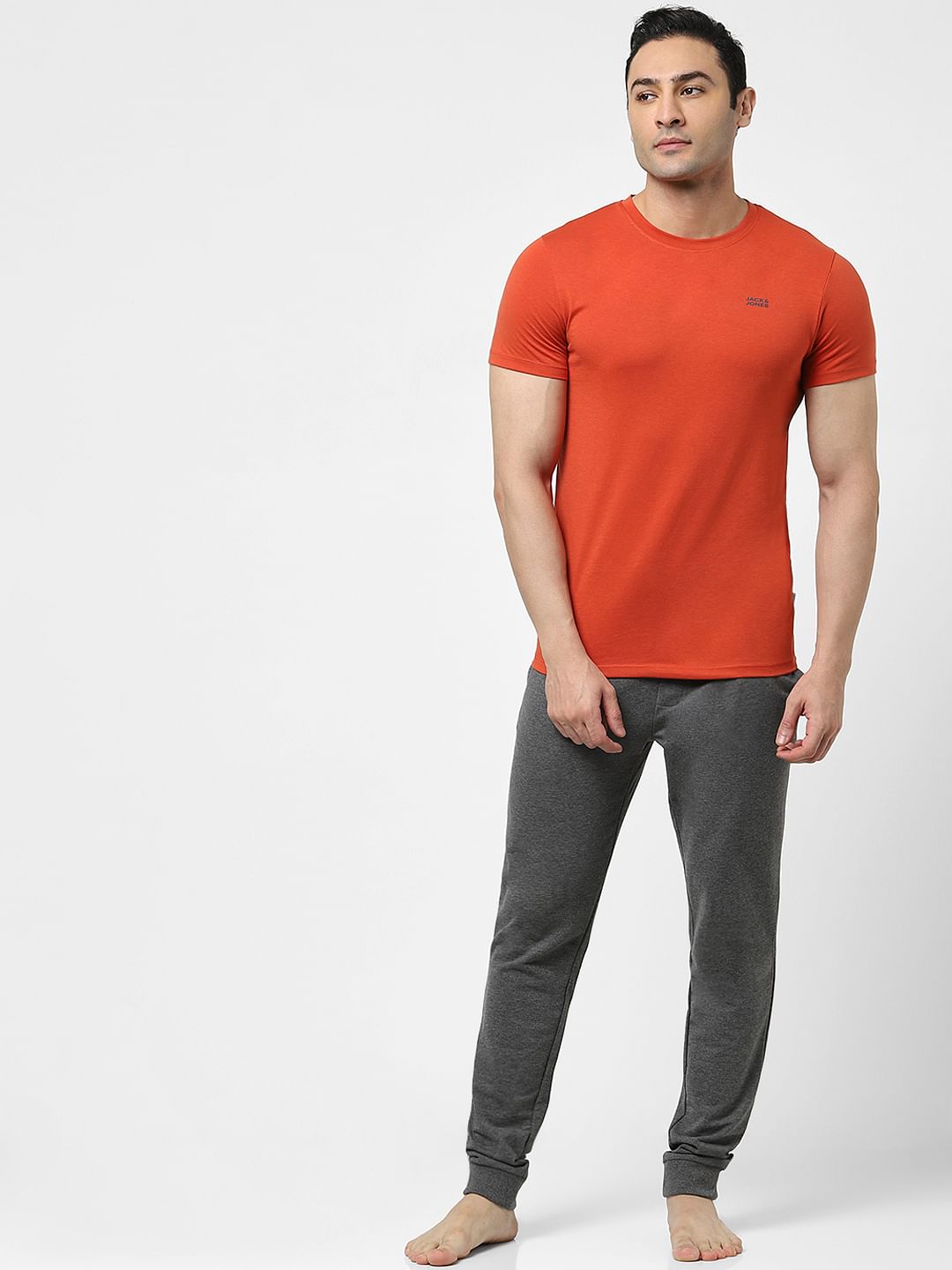 Rust Logo Print Crew Neck T-shirt