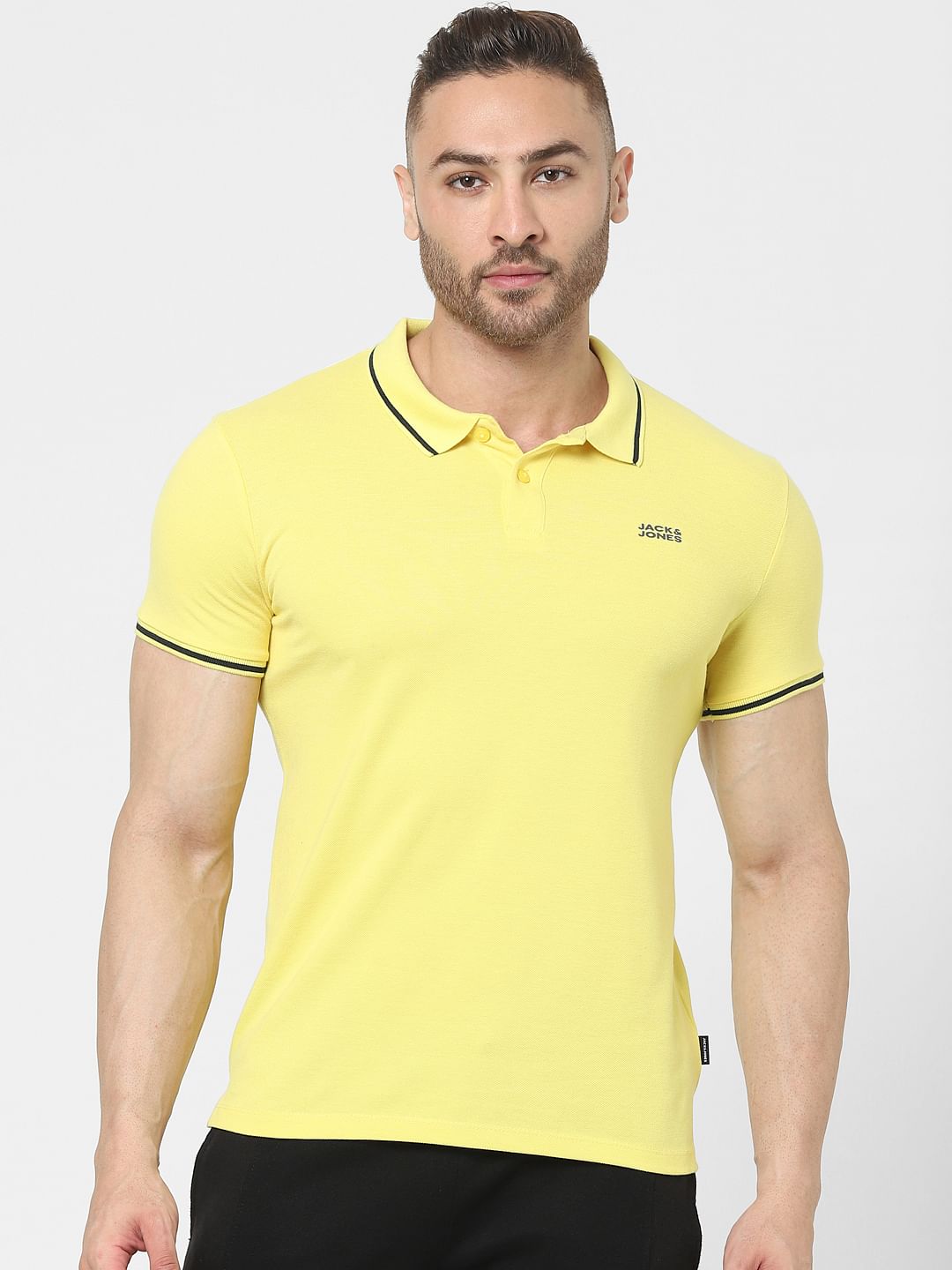 Yellow Polo Neck T-shirt