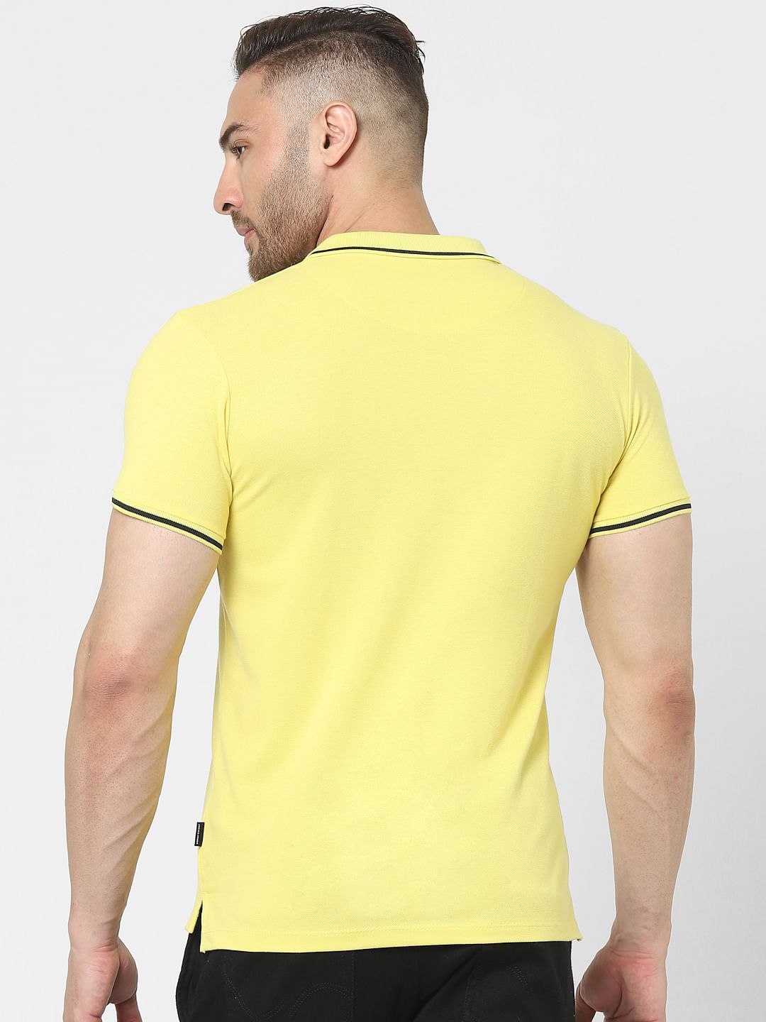Yellow Polo Neck T-shirt