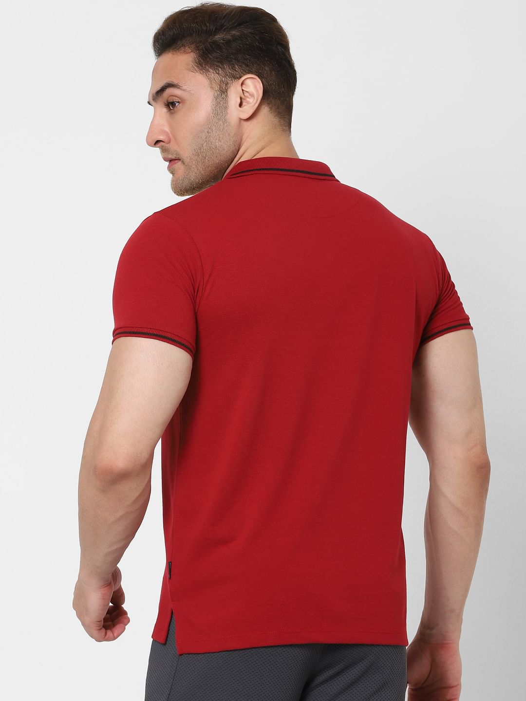 Red Polo Neck T-shirt