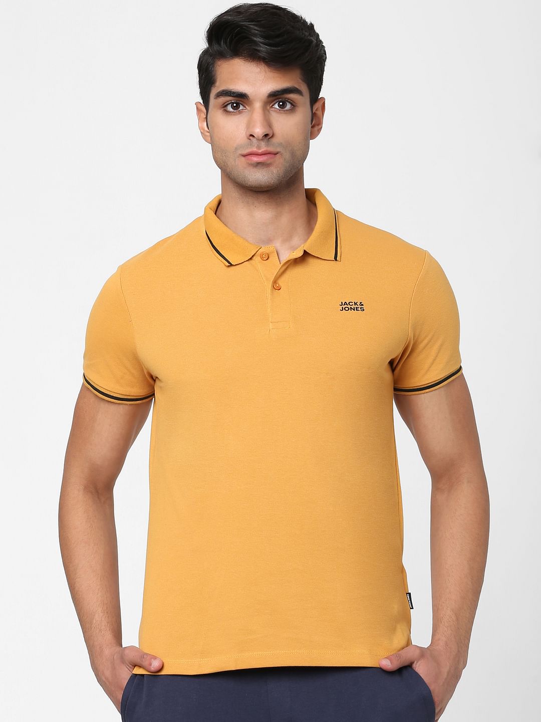 Orange Polo Neck T-shirt