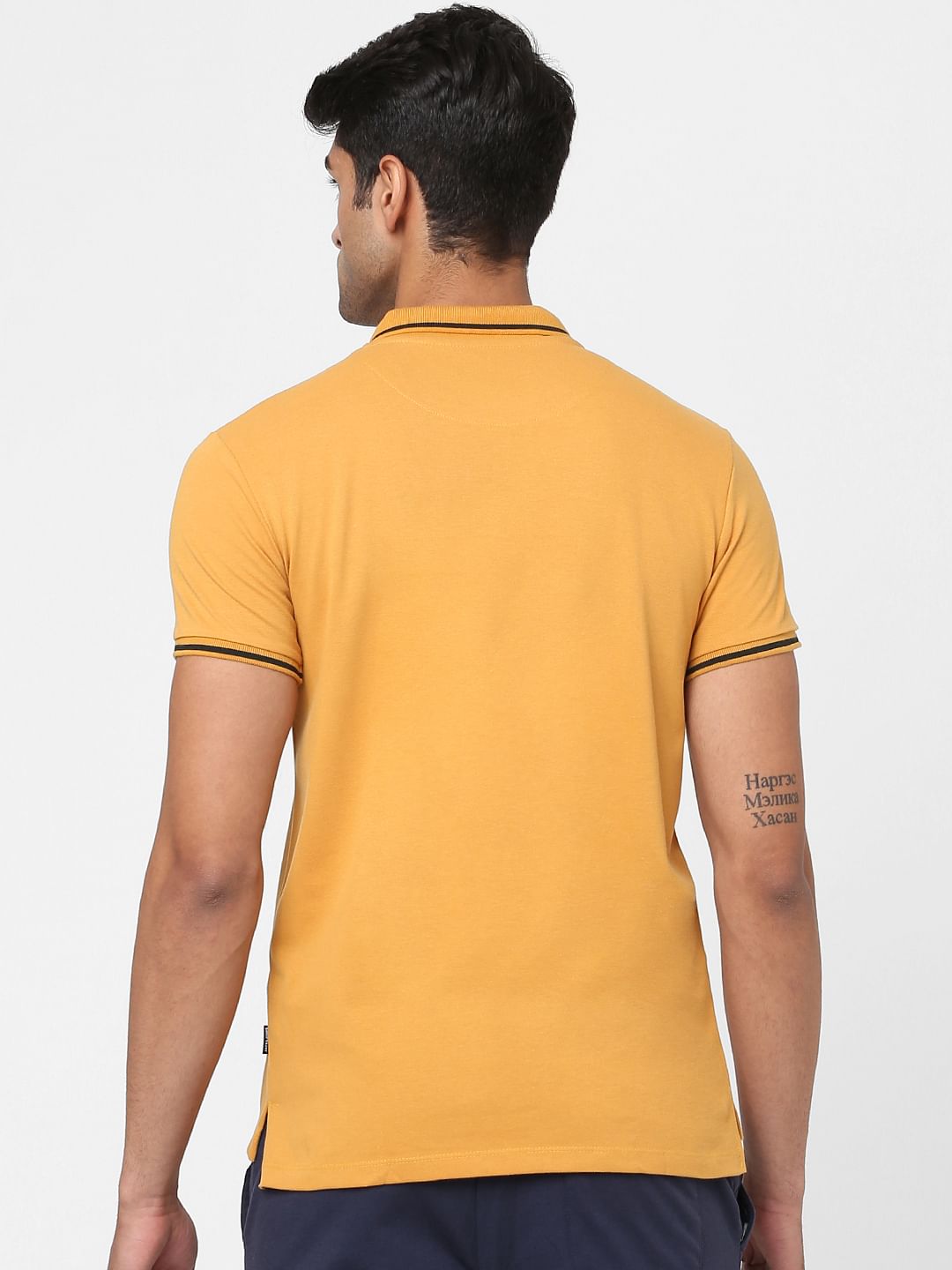 Orange Polo Neck T-shirt