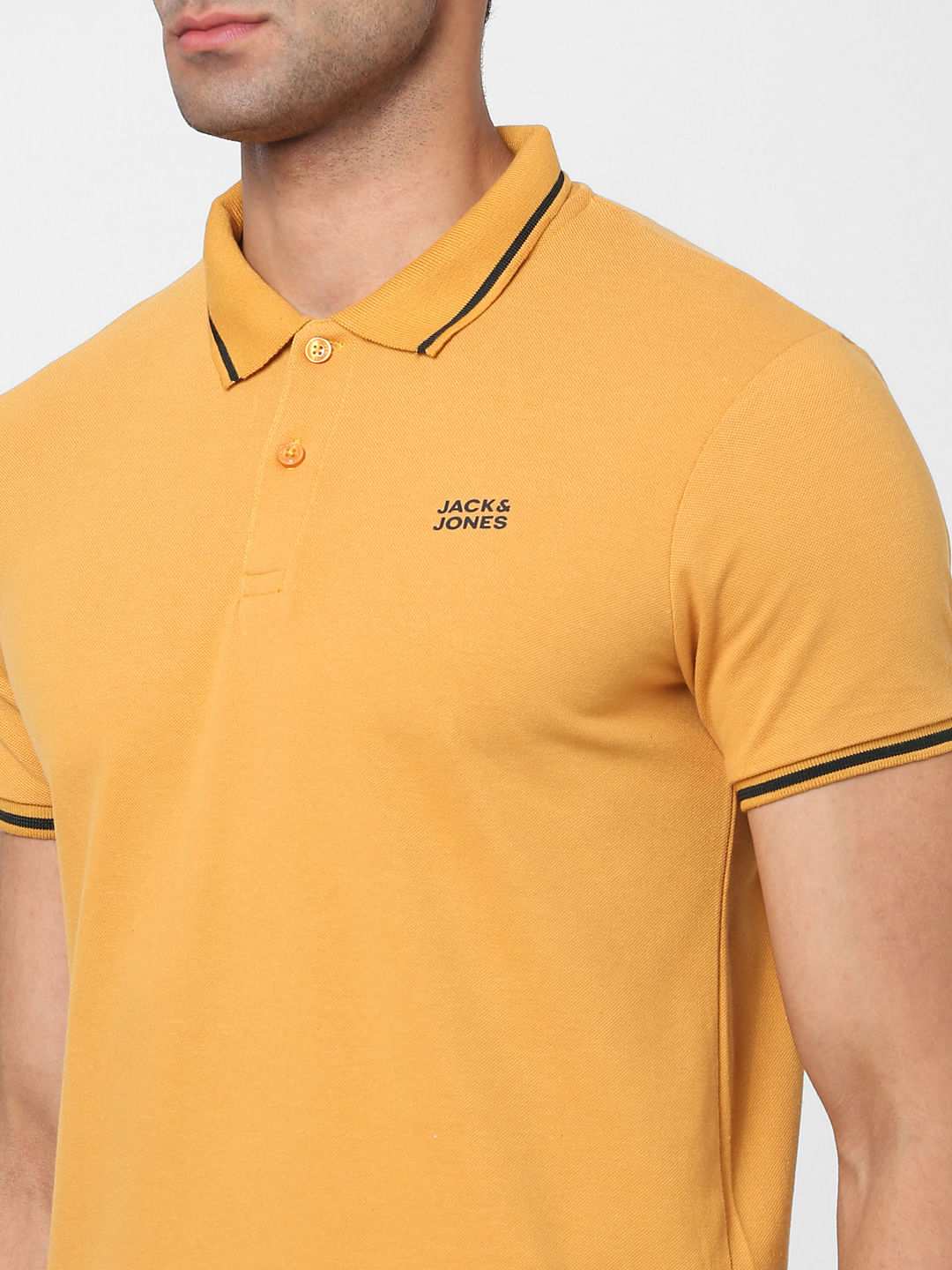 Orange Polo Neck T-shirt