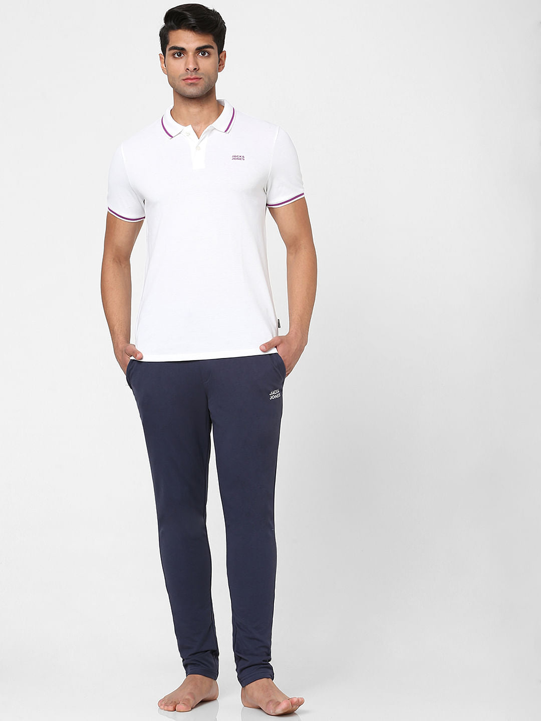 White Polo Neck T-shirt