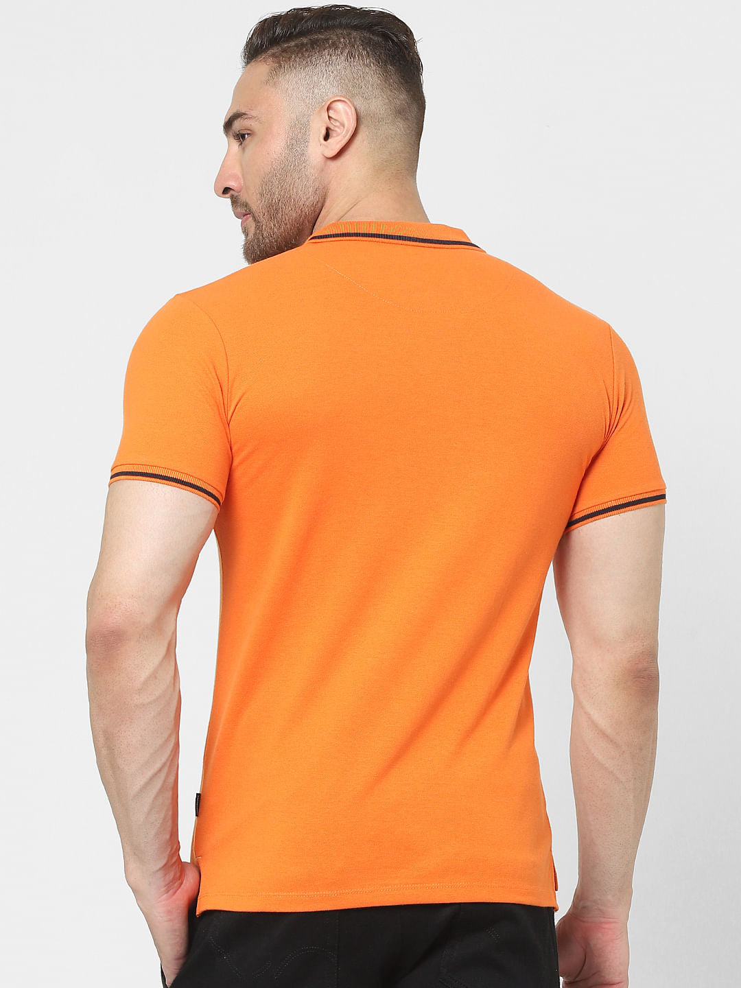 Orange Polo Neck T-shirt