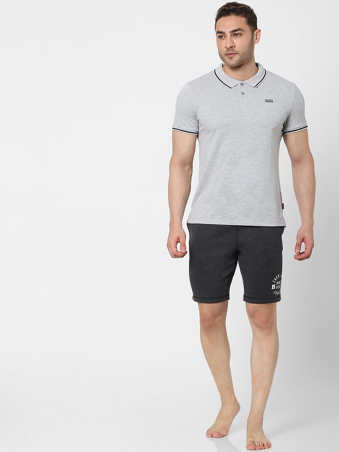 Light Grey Polo Neck T-shirt