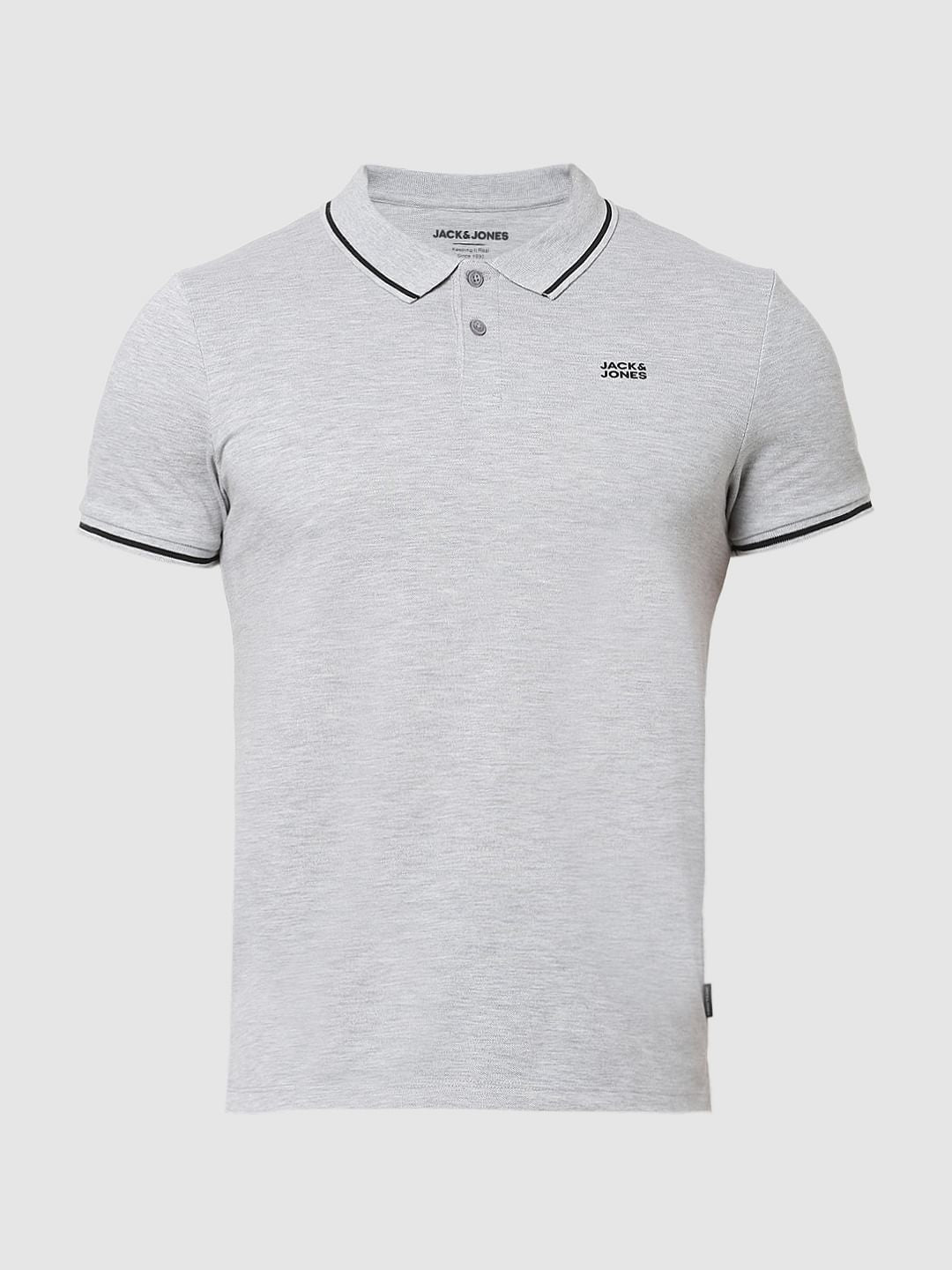 Light Grey Polo Neck T-shirt