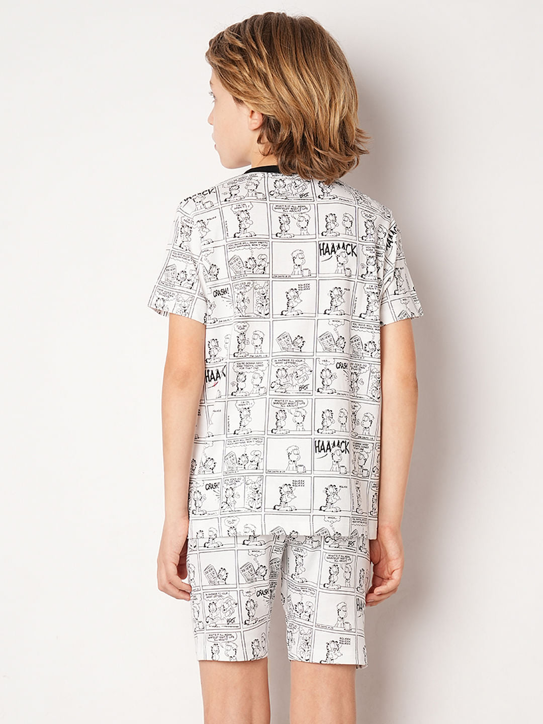 GARFIELD White Printed Co-ord Set T-shirt