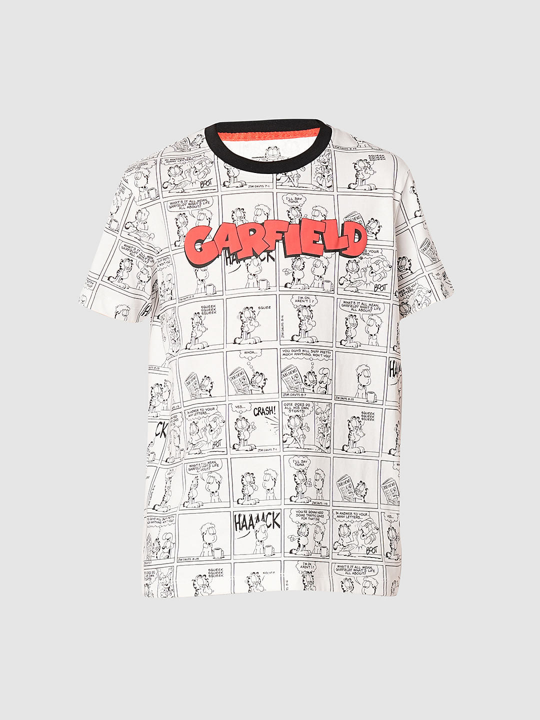 GARFIELD White Printed Co-ord Set T-shirt