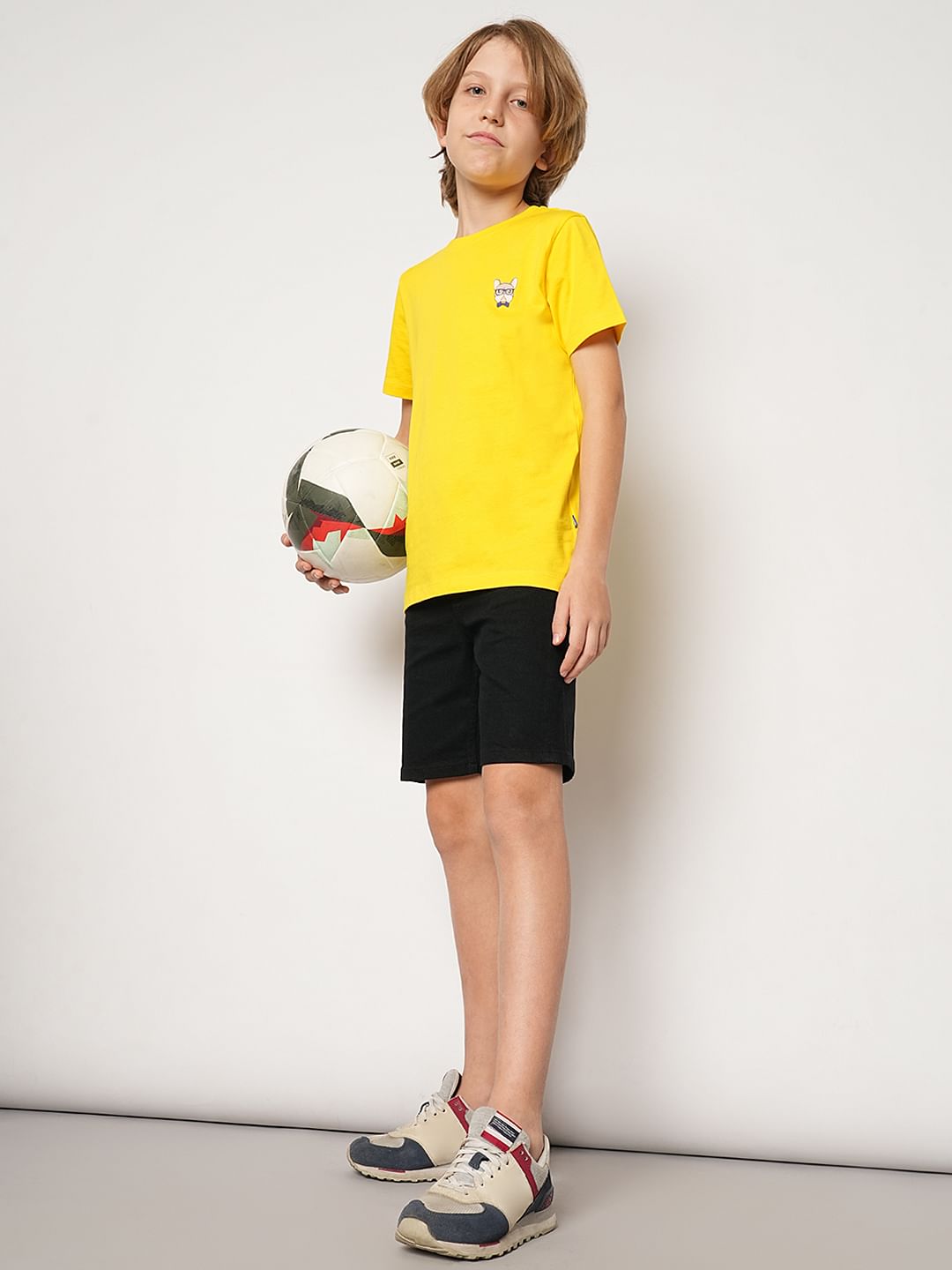 Black Mid Rise Denim Shorts