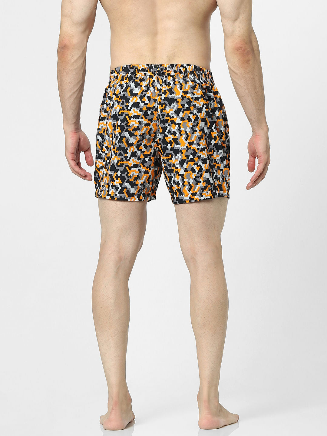 Orange Camo Print Boxers