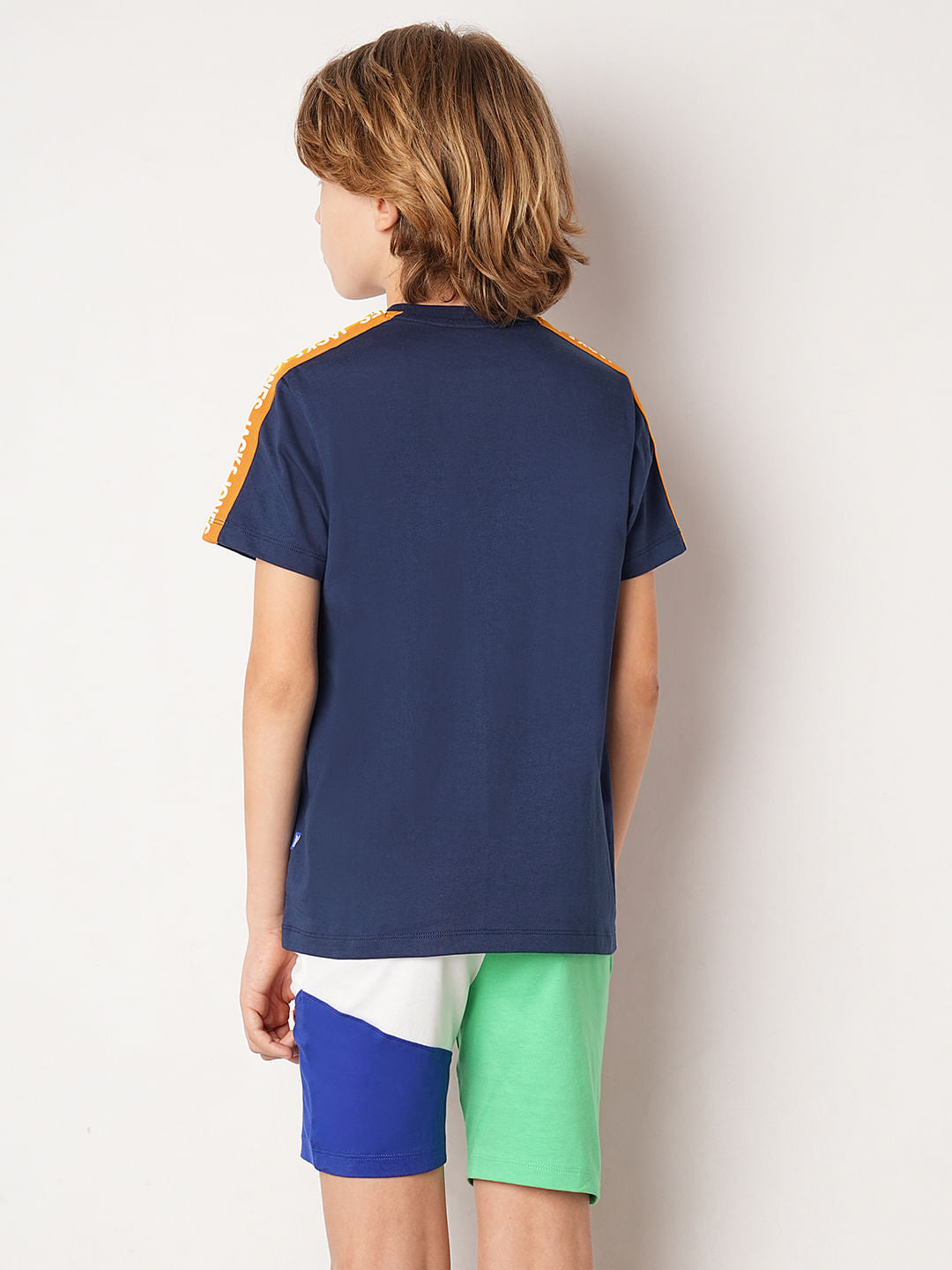 GARFIELD Blue Printed Cotton T-shirt