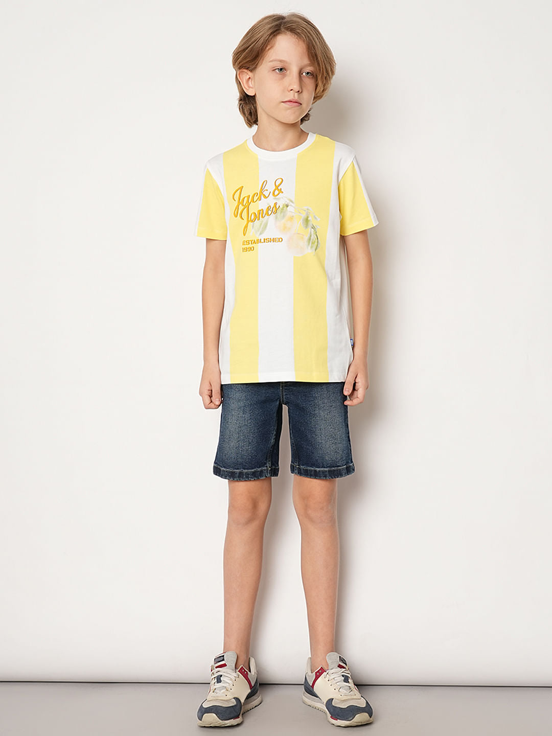 Blue Mid Rise Denim Shorts