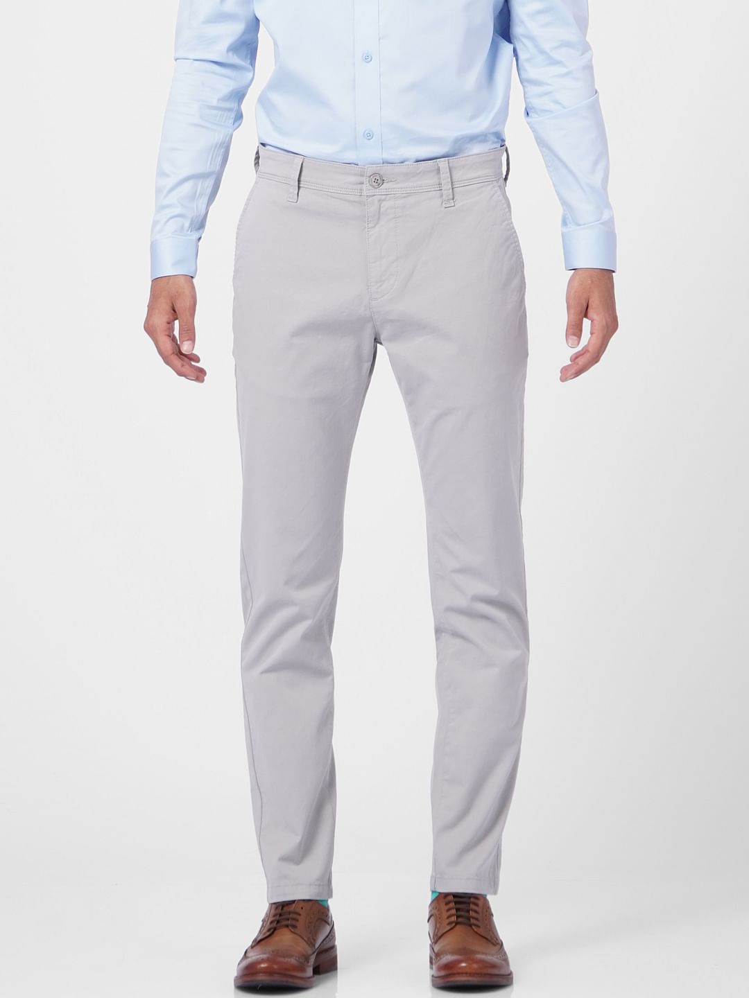Grey Low Rise Pants