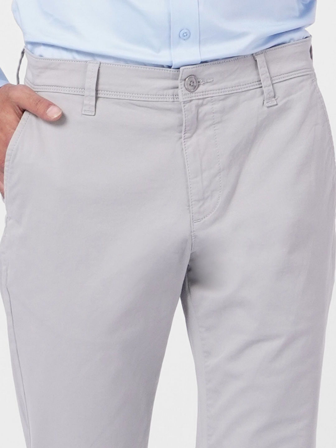 Grey Low Rise Pants