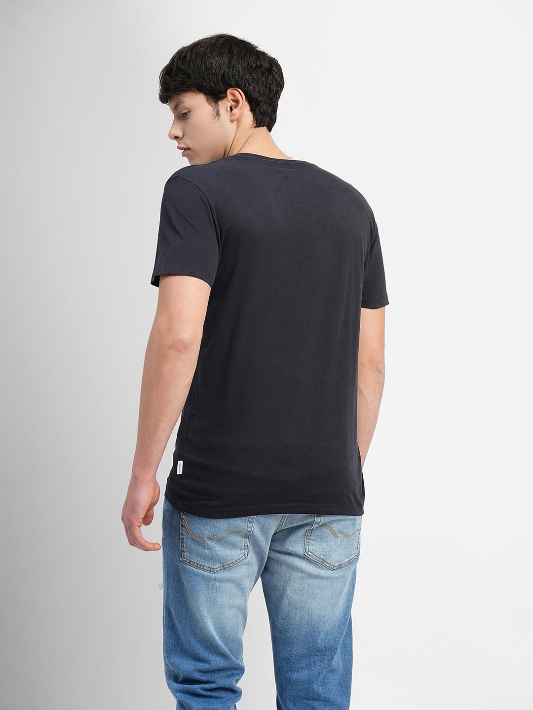 Black Graphic Print Crew Neck T-shirt
