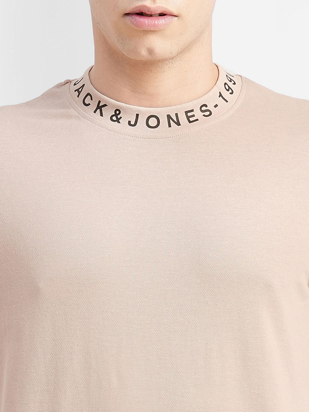 Brown Logo Print Crew Neck T-shirt
