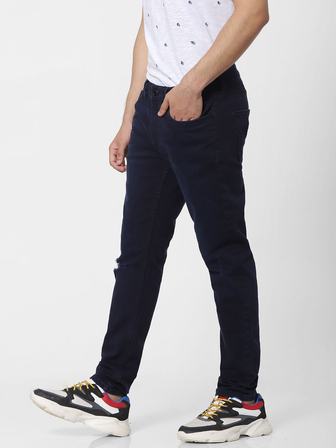 Dark Blue Low Rise Liam Skinny Fit Jeans