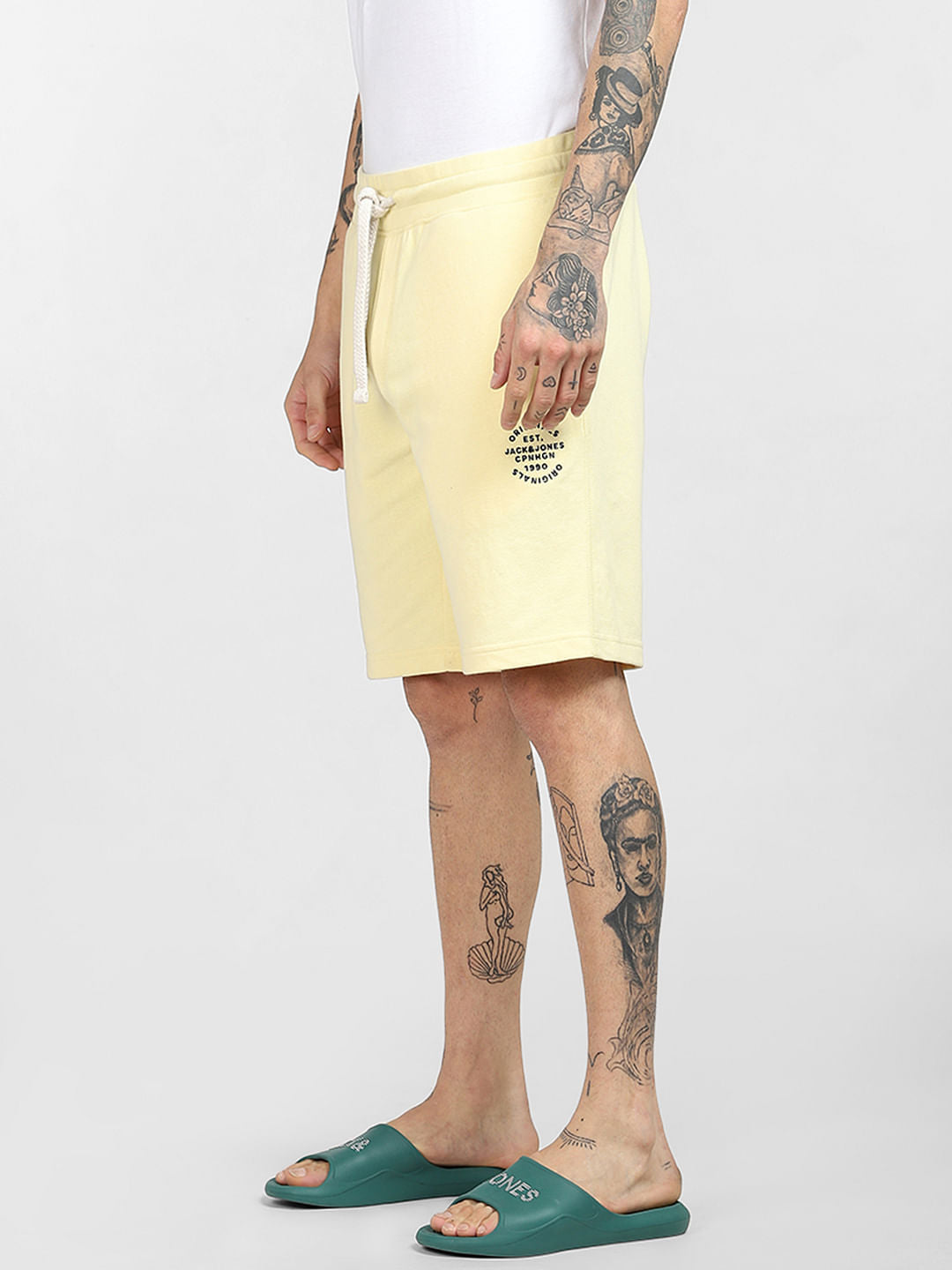 Yellow Low Rise Sweatshorts