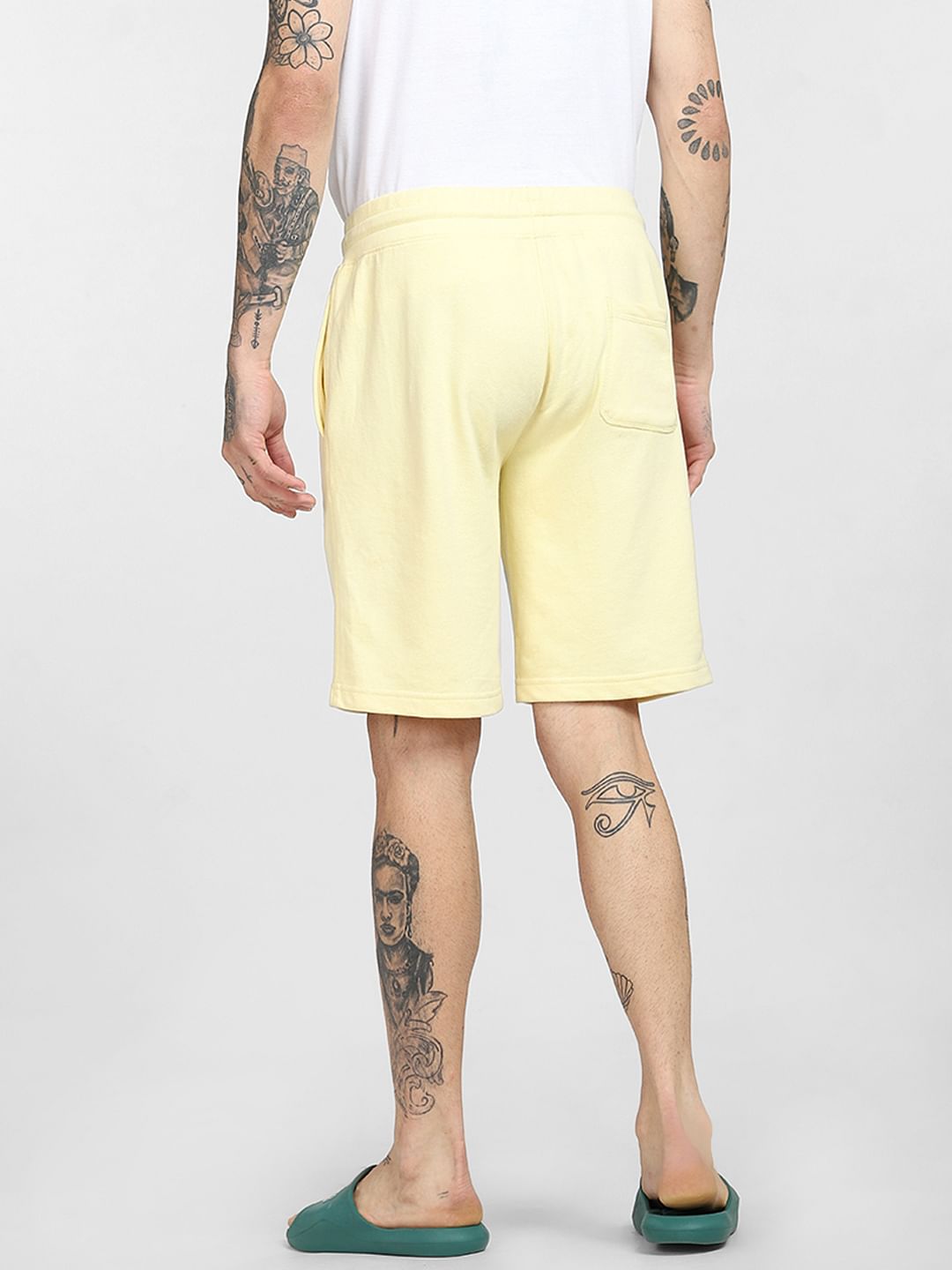 Yellow Low Rise Sweatshorts