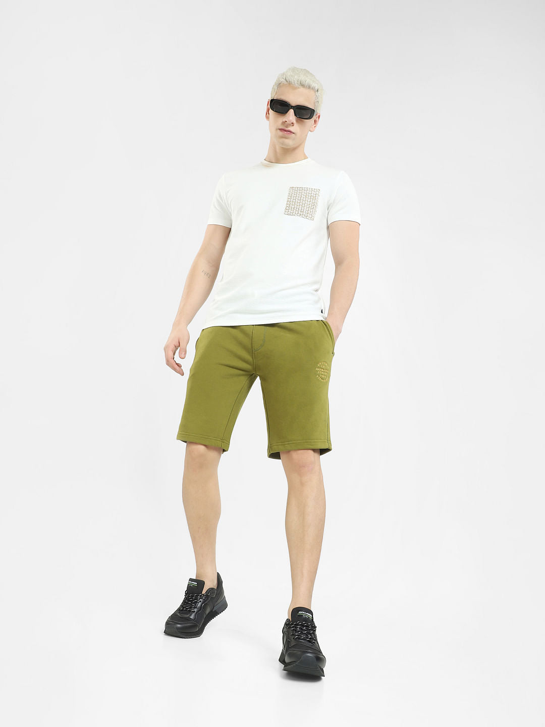 Green Mid Rise Sweatshorts